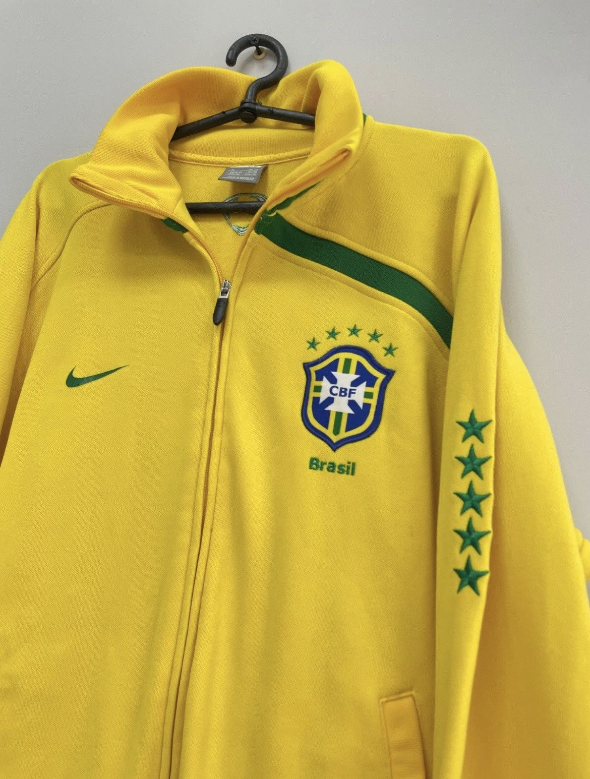 Nike Nike Brazil 2008 Home Football Track Jacket National Team Size US XL / EU 56 / 4 - 3 Thumbnail