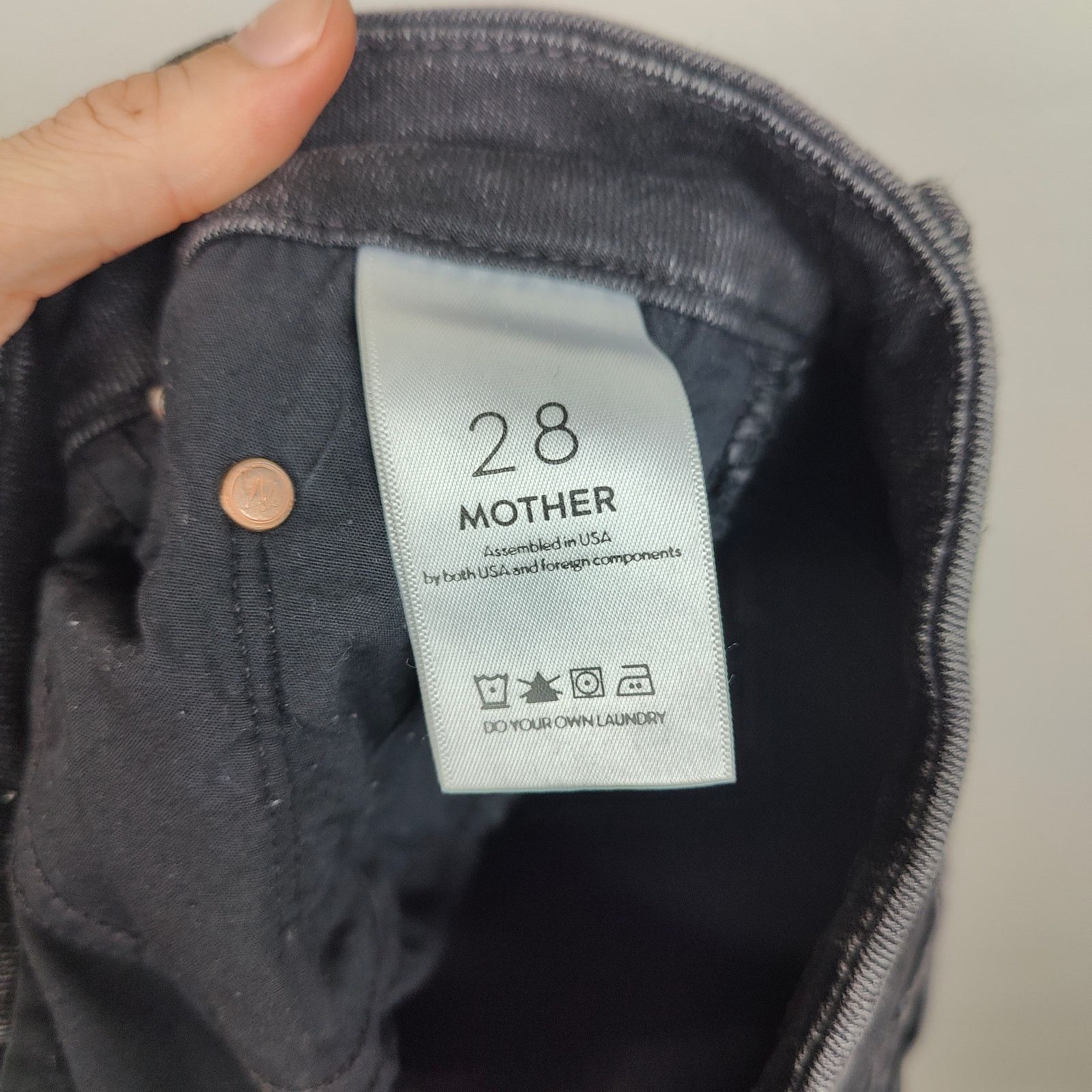 MOTHER Mother Denim Looker Ankle Fray Jeans Womens 28 Night Hawk Size 28" / US 6 / IT 42 - 9 Thumbnail