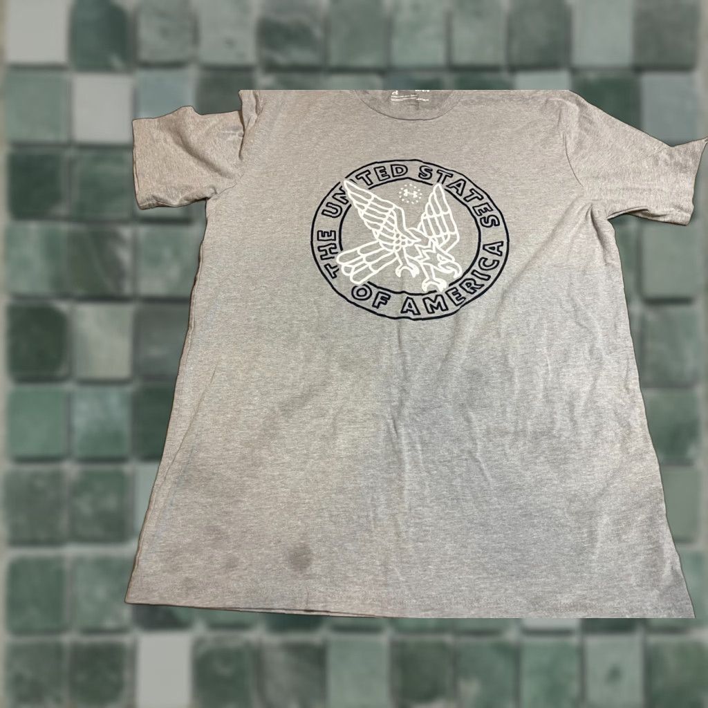 Under Armour Under Armour Shirt Adult Medium Gray T Shirt " The United States of America " Patriot Graphic Logo Crew Neck Short Sleeve Jersey Regular Mens Size US M / EU 48-50 / 2 - 1 Thumbnail