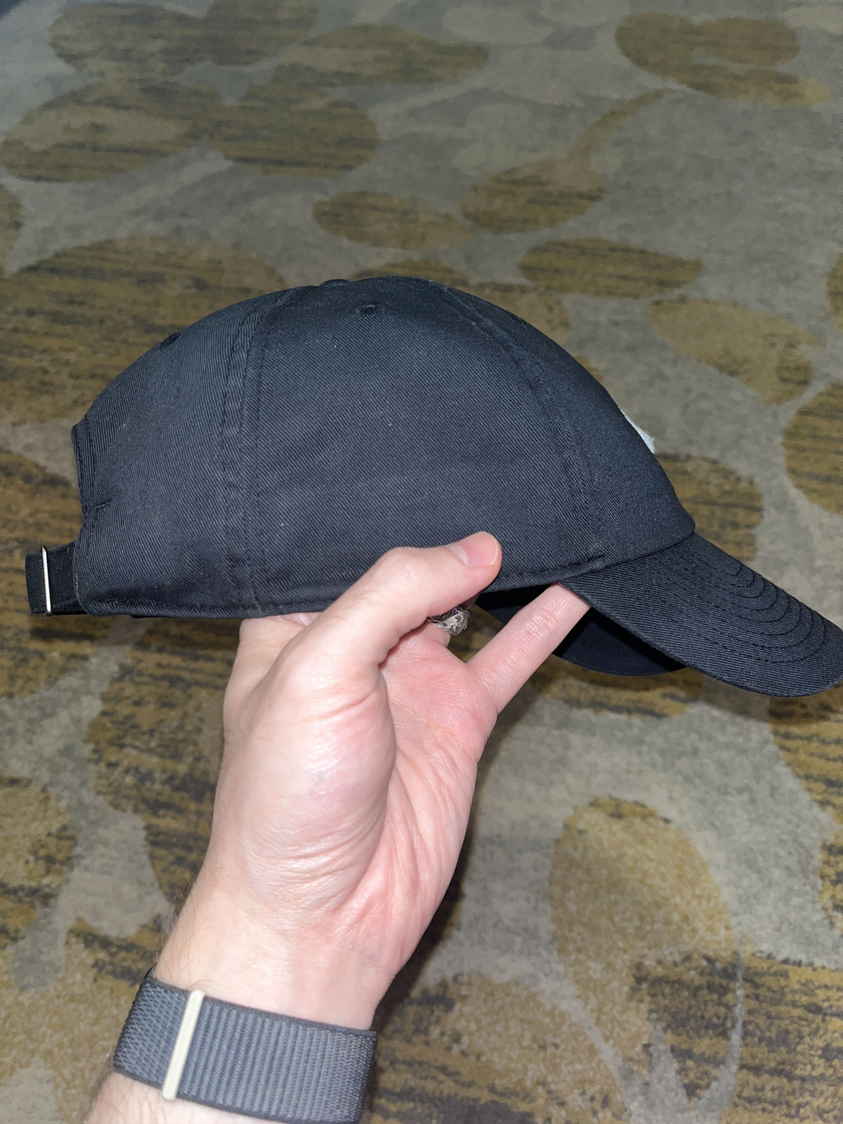 Nike Nike Heritage 86 Adjustable Black Hat White Swoosh OSFA Size ONE SIZE - 4 Thumbnail