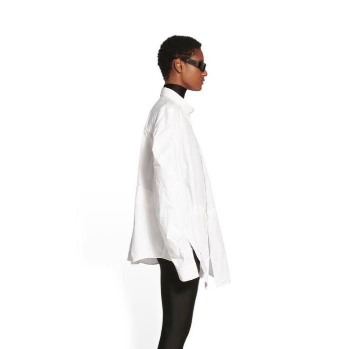 Balenciaga o1tr1nto0126 Twisted Sleeve Shirt in White Size XS / US 0-2 / IT 36-38 - 2 Thumbnail