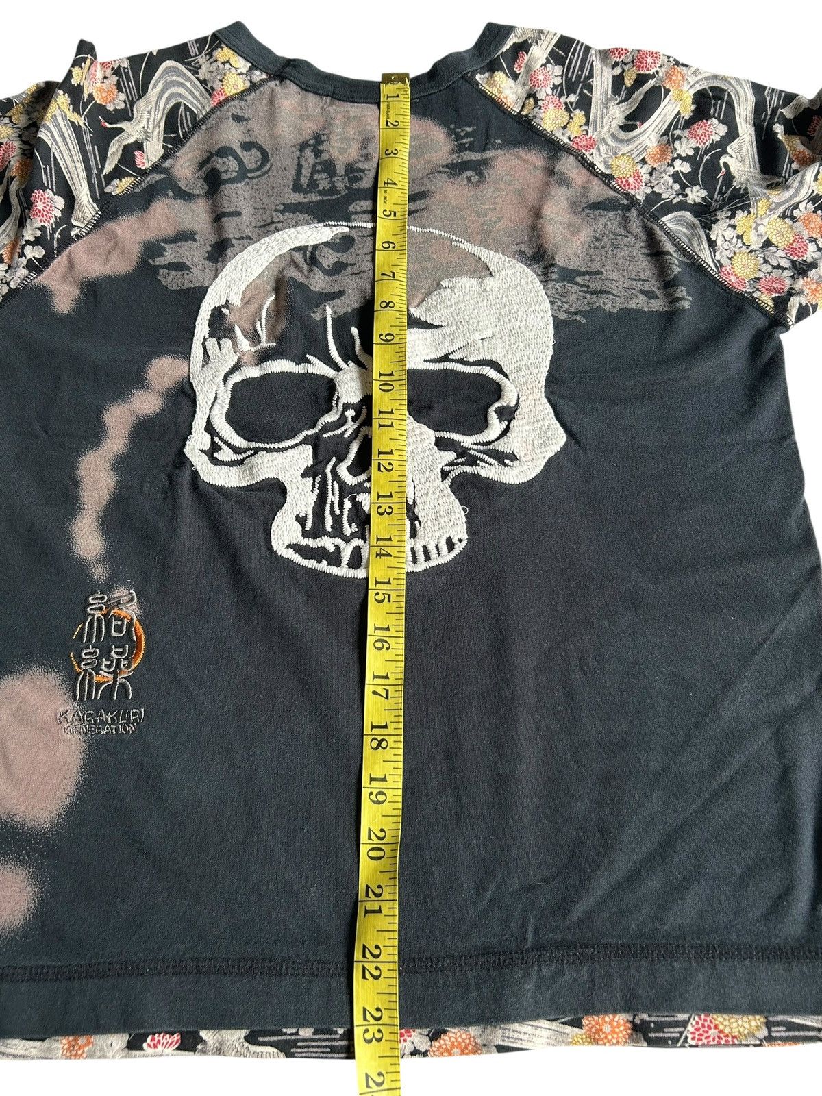 Kapital Karakuri Japanese Skull Embroidered Faded Vintage Shirt Size US M / EU 48-50 / 2 - 22 Thumbnail