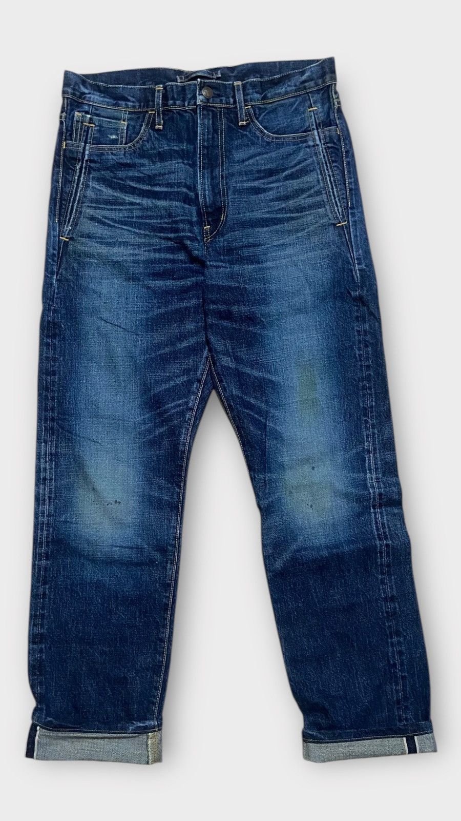 Maison MIHARA YASUHIRO Selvedge Distressed Faded Blue Wash Mihara Yasuhiro Jeans Size US 31 - 1 Thumbnail