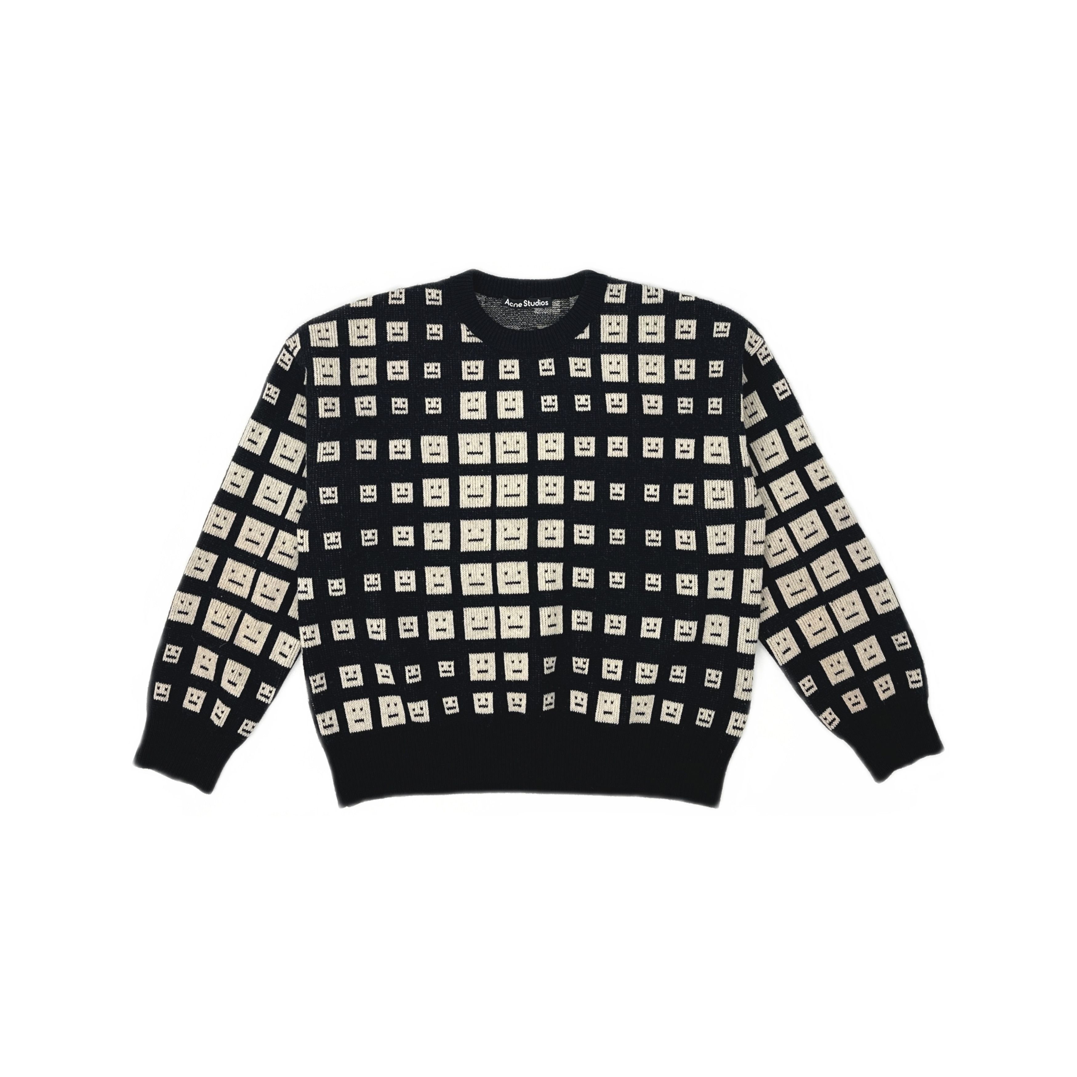 Acne Studios Acne Studios Face Pattern Knit Sweater Size M Size US M / EU 48-50 / 2 - 1 Thumbnail
