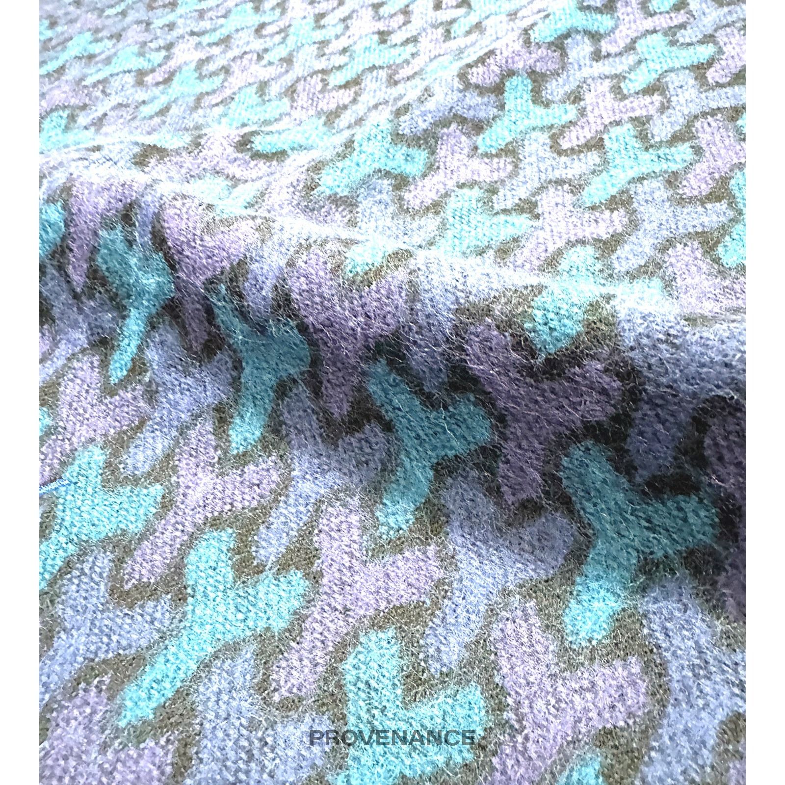 Yves Saint Laurent 🔴 Yves Saint Laurent YSL Wool Throw Scarf Blanket - Blue Size ONE SIZE - 4 Thumbnail
