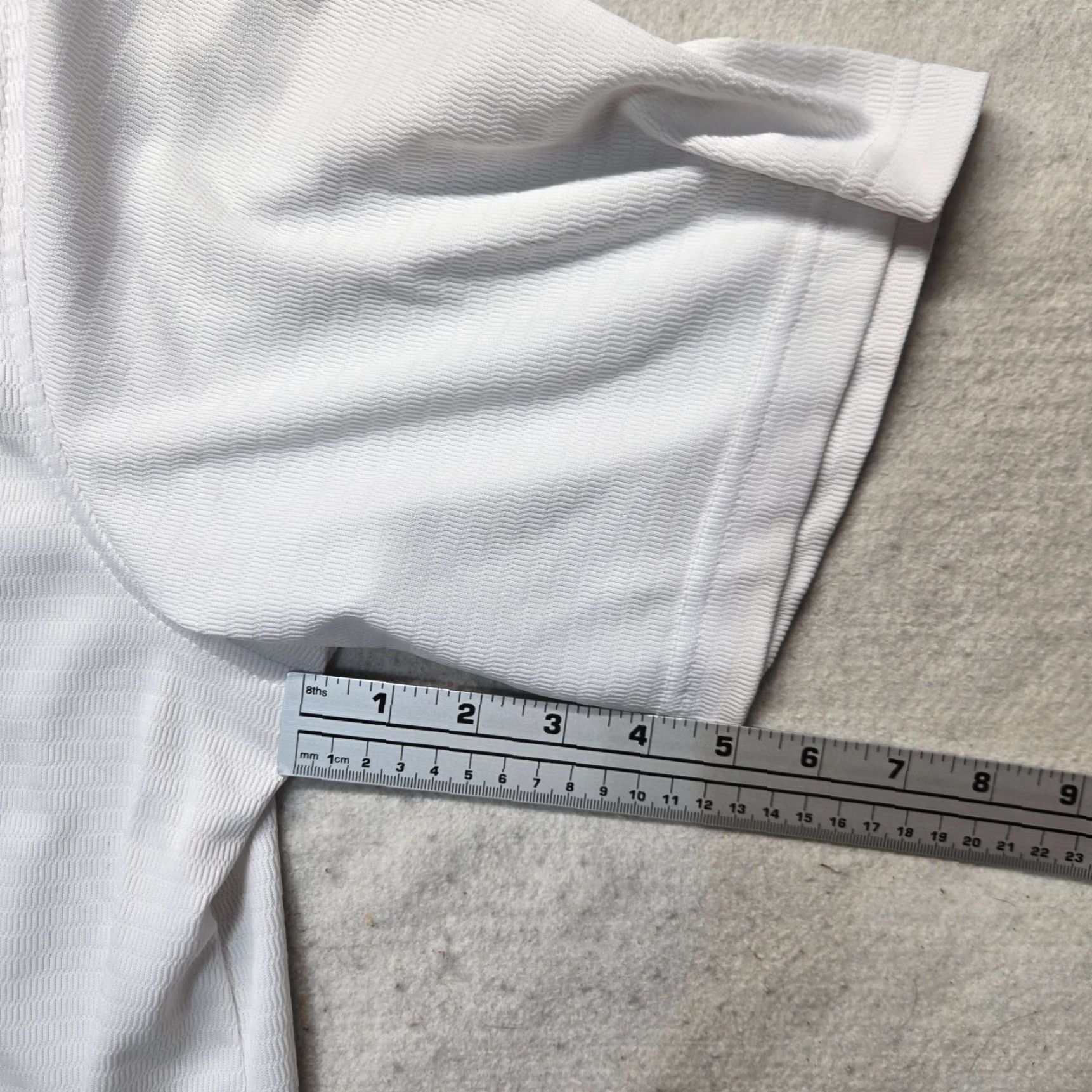 George George Polo Shirt Short Sleeve Adult XL White Cotton Blend Knit Shirt Mens Polo Slit 80s? Size US XL / EU 56 / 4 - 5 Thumbnail