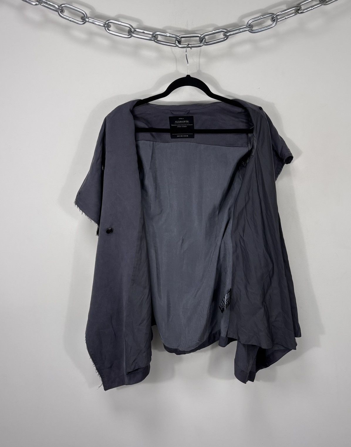 Allsaints AllSaints Hoxton Monument Coat Women’s Grey Asymmetrical Size S / US 4 / IT 40 - 12 Thumbnail