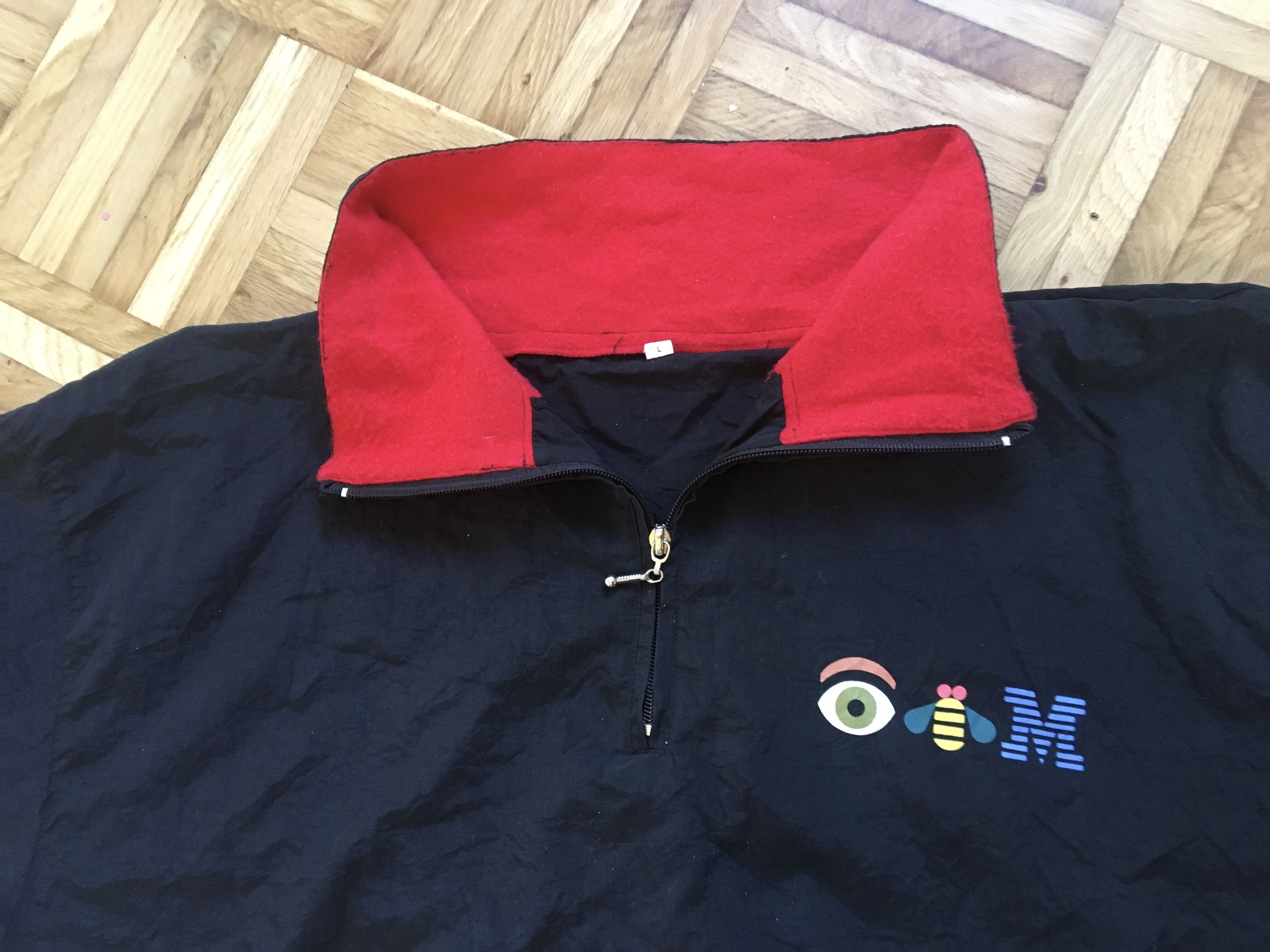 Fruit Of The Loom Vintage IBM Computer Windbreaker EYE BEE M Paul Rand Design Size US L / EU 52-54 / 3 - 3 Thumbnail