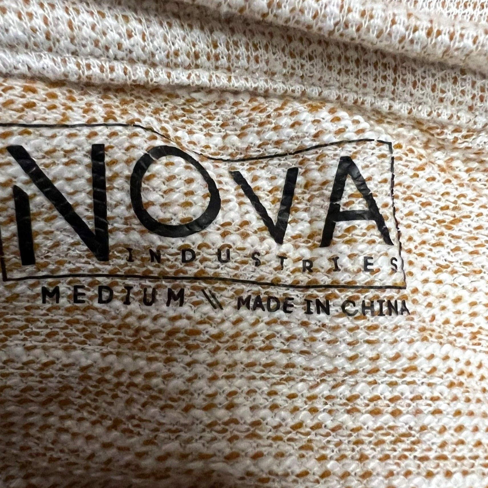 Vintage NOVA Heather Sweater Womens M Beige/Gold Cable-Knit Crew Neck Long Sleeve Casual Pullover 90s Style Knit 100% GENUINE US A SELLER MENSs Size M / US 6-8 / IT 42-44 - 5 Thumbnail