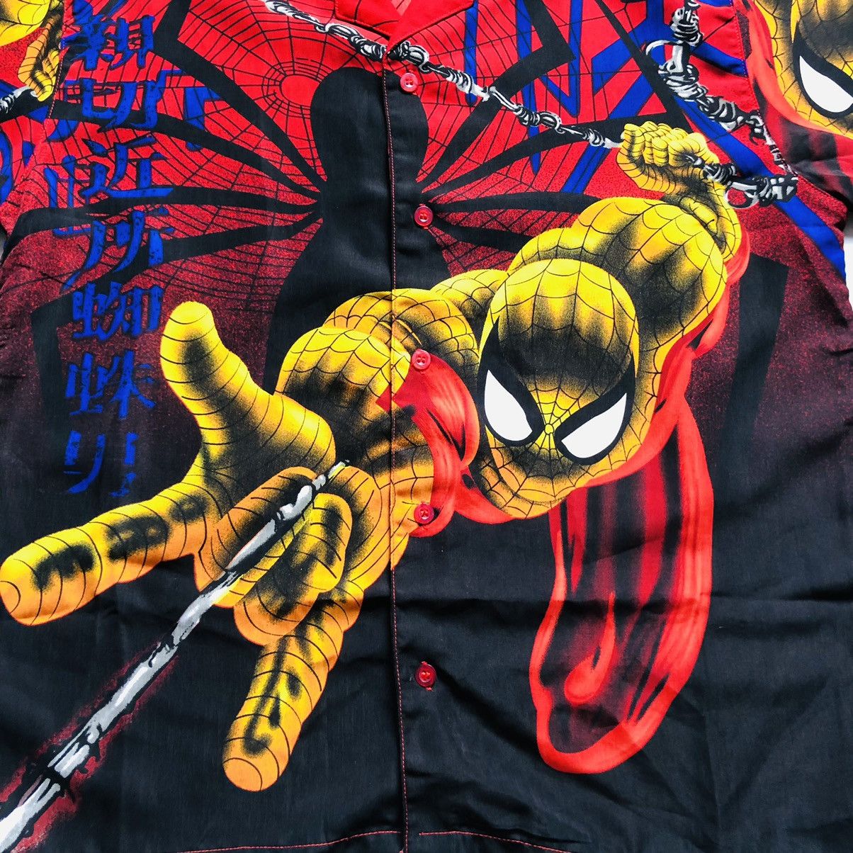 Band Tees × Marvel Comics × Vintage VintageY2K Aloha Wear Spider Man Shirt Summer American Hype Size US S / EU 44-46 / 1 - 3 Thumbnail