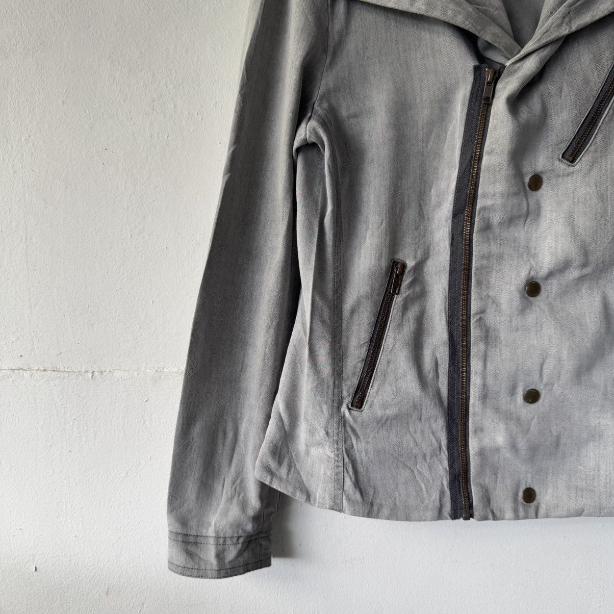 Le Grande Bleu (L.G.B.) 2000s japanese asymmetrical Bono Ifsix rick biker jacket Size US M / EU 48-50 / 2 - 5 Thumbnail