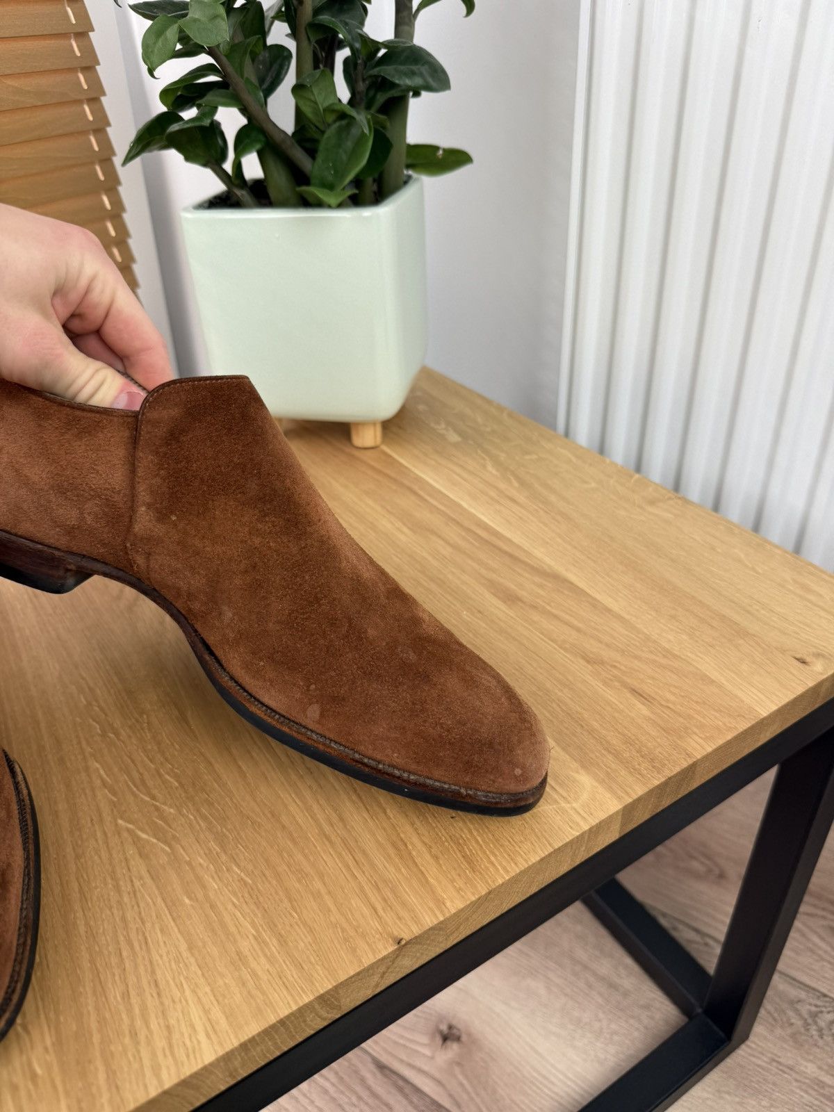 Crockett & Jones CROCKETT & JONES Loafers Brown Suede Leather Shoes Made in 🇬🇧 Size US 10 / EU 43 - 12 Thumbnail