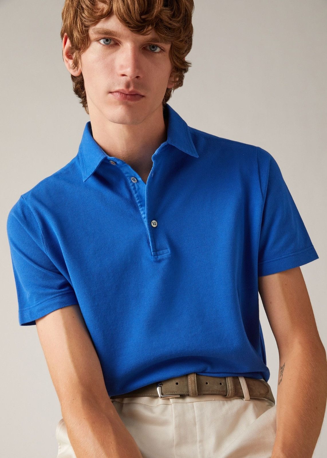 o1loc1c0124 Polo Shirt in Blue