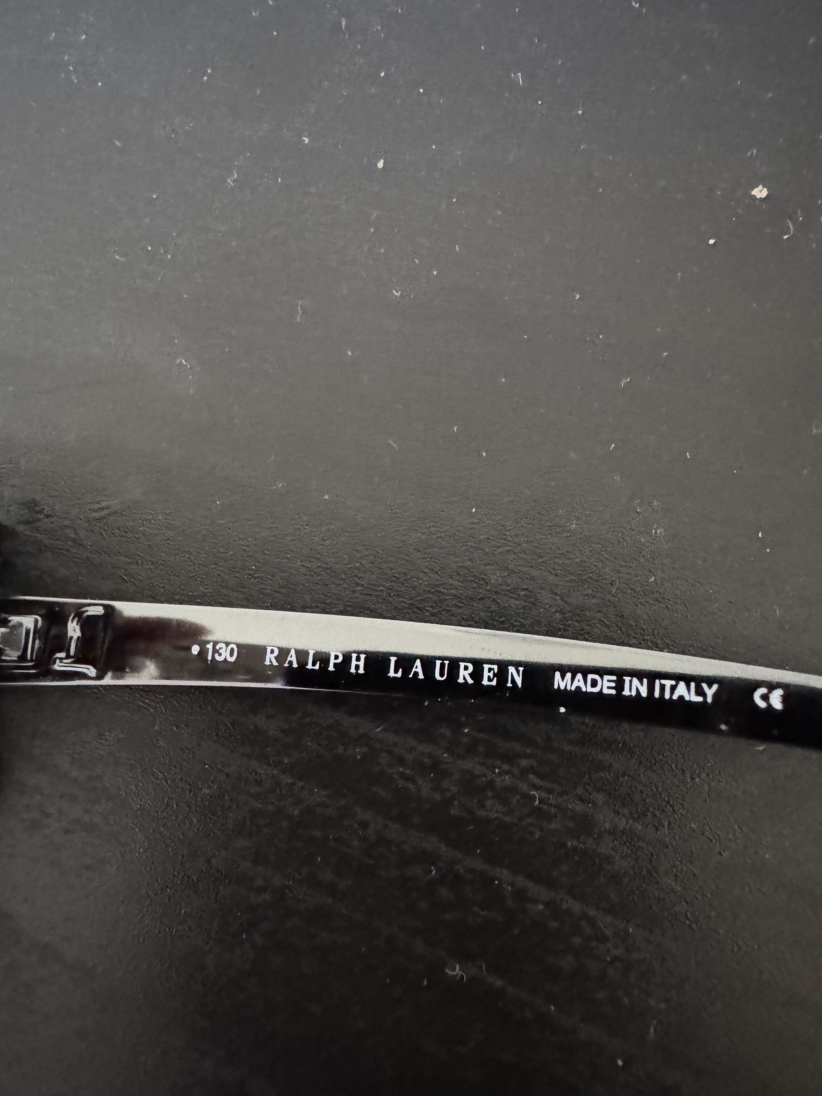 Ralph Lauren '90s Black Rectangular Rimless Sunglasses