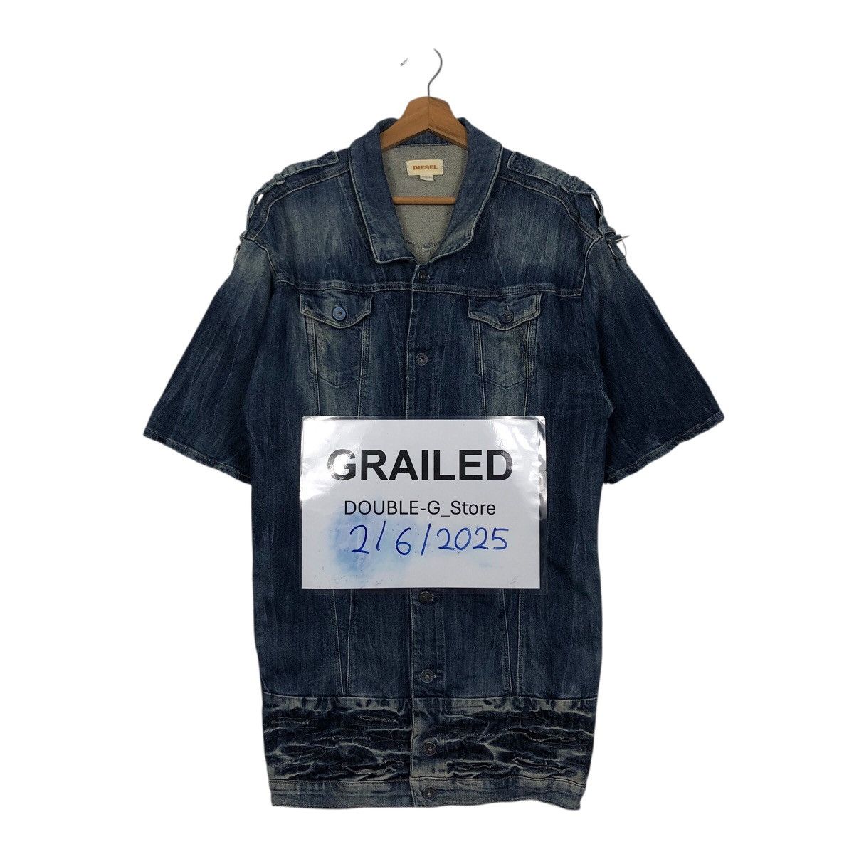 Diesel Diesel Long Sleeve Denim Coat (Short Sleeve) Vintage Wash XS Size US XS / EU 42 / 0 - 1 Thumbnail