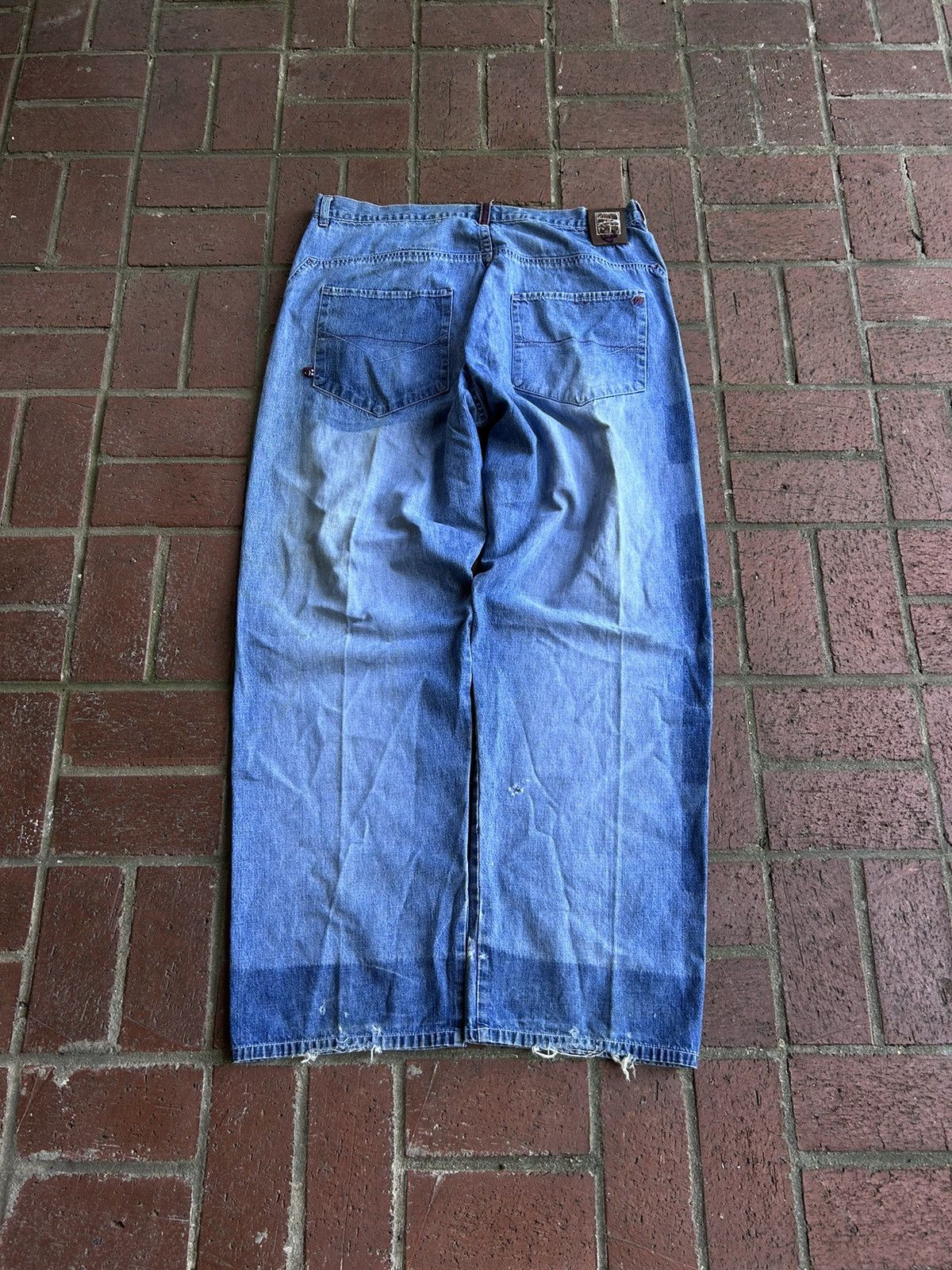 Phat Farm Vintage Phat Farm rare baggy faded spellout denim jeans Size US 40 / EU 56 - 3 Thumbnail