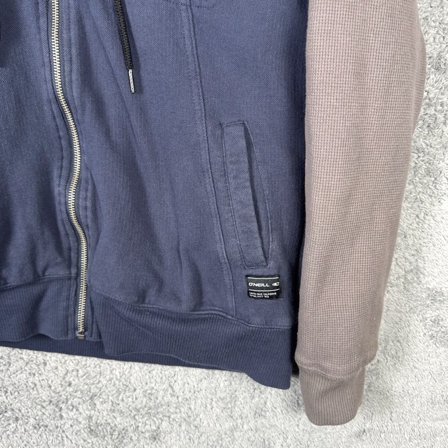 O'Neill O'Neill Hoodie Mens S Full Zip Striped Waffle Sherpa Lined Multicolor Sweatshirt Size US S / EU 44-46 / 1 - 3 Thumbnail