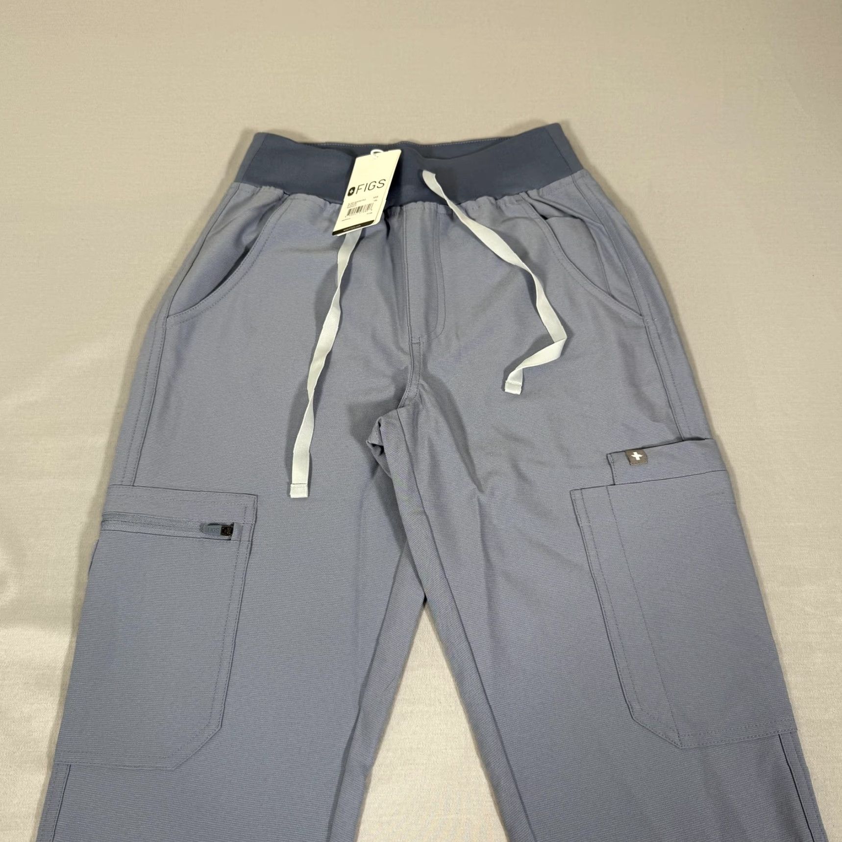 Vintage FIGS Yola Pants Womens XXS Blue High Waisted Scrub Technical Collection Size 24" / US 00 / IT 34 - 2 Thumbnail