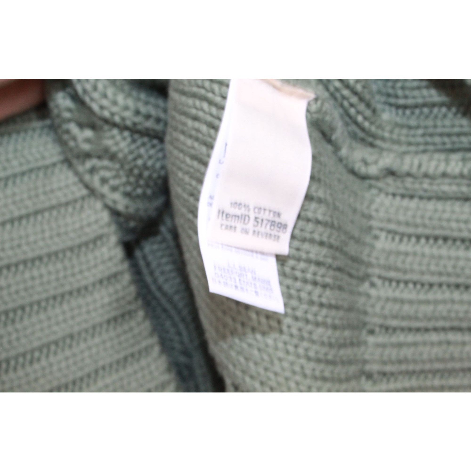 L.L. Bean LL Bean Women's Double L Cable Sweater Crewneck Bay Leaf Size S / US 4 / IT 40 - 8 Thumbnail