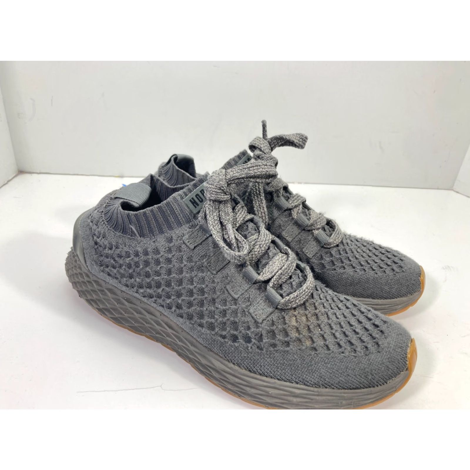 Vintage NOBULL Aspire Sneaker Womens US Size 9 Dark Grey Knit Lace Up Shoes, Low Top, Breathable Comfort, Cross Training, Gym & Training, Solid Gray, Sneakers Size US 9 / IT 39 - 2 Thumbnail