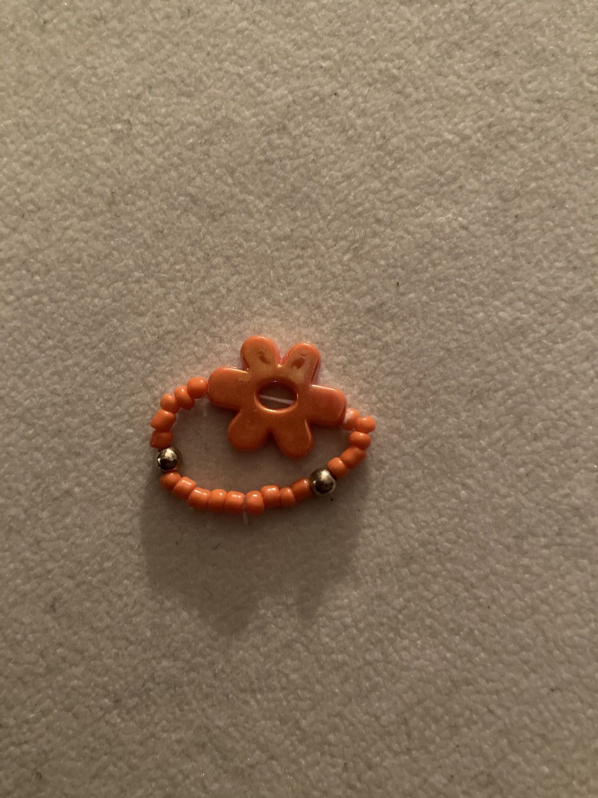Other Orange groovy flower ring Size ONE SIZE - 1 Preview