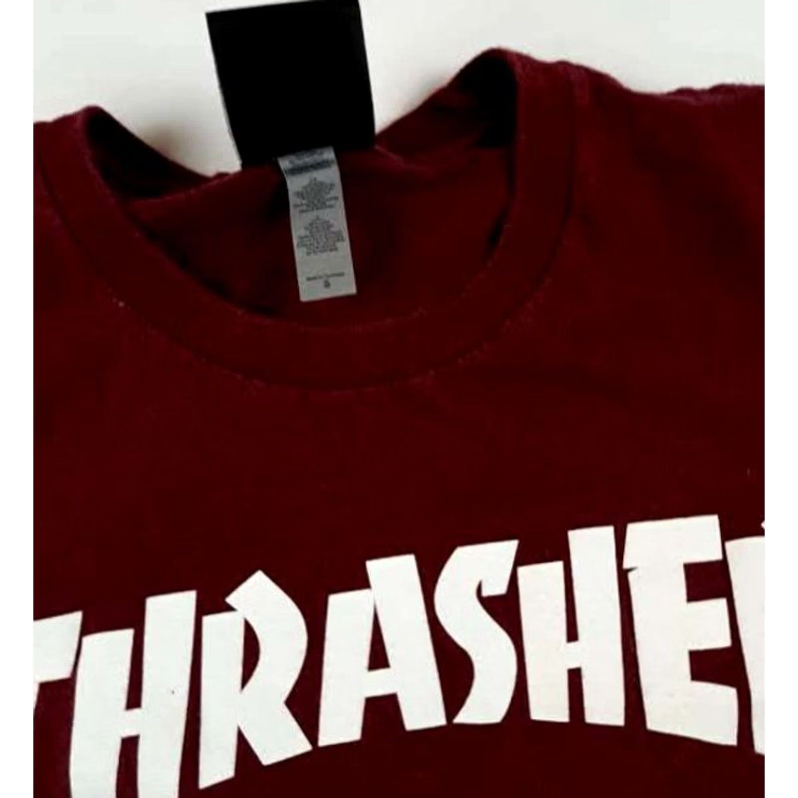 Thrasher VINTAGE Thrasher Skateboarding Magazine T-Shirt Small Set of 2 Mens S Burgundy & Dark Grey 24in/25in Long 18in/19in Chest Size US S / EU 44-46 / 1 - 7 Thumbnail