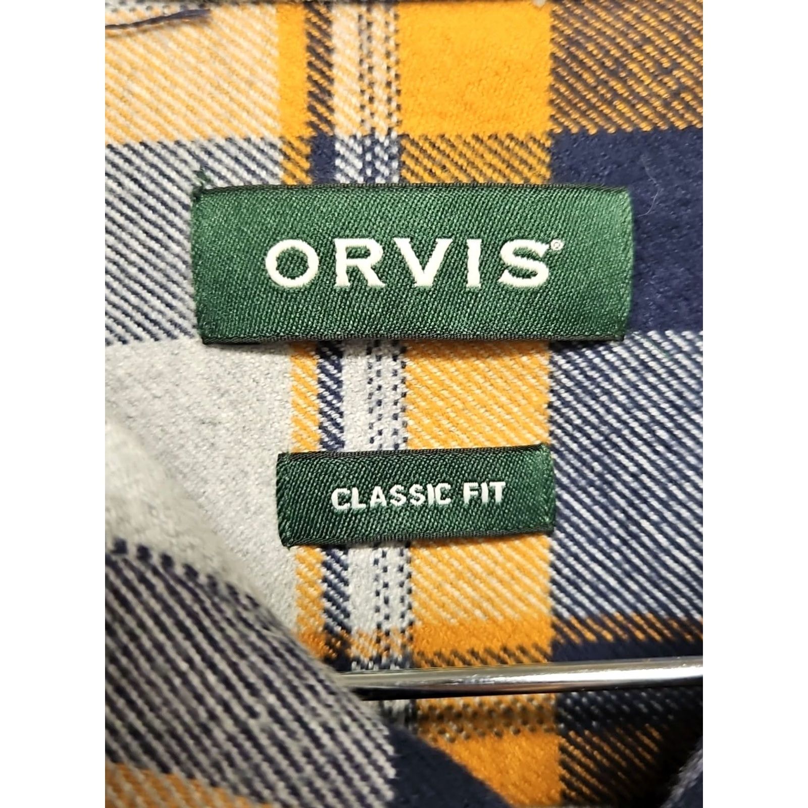 Orvis Orvis Plaid Flannel Shirt Men’s Medium Button-Up Long Sleeve Yellow Blue Multicolor Regular Fit Size US M / EU 48-50 / 2 - 2 Thumbnail