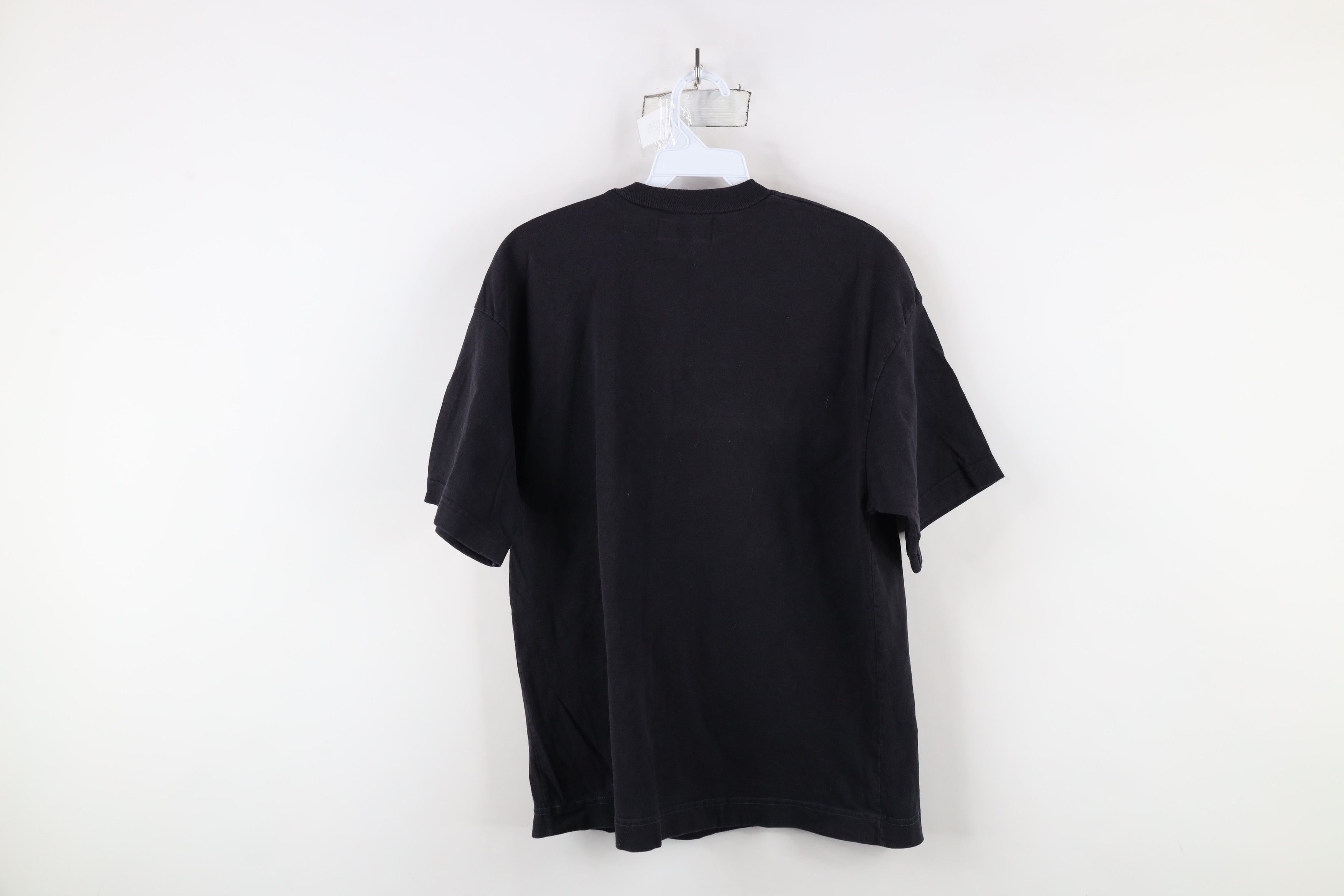 Vintage Vintage 90s Streetwear Blank Pocket T-Shirt Black Cotton Size L / US 10 / IT 46 - 7 Thumbnail