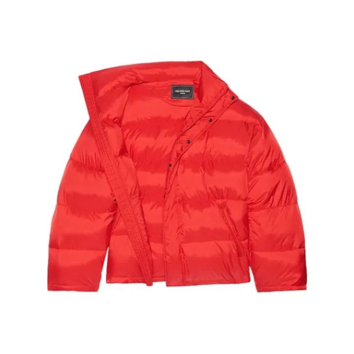 Balenciaga Balenciaga FW21 Red Stand Collar Puffer Jacket 0079 Size US XS / EU 42 / 0 - 1 Thumbnail