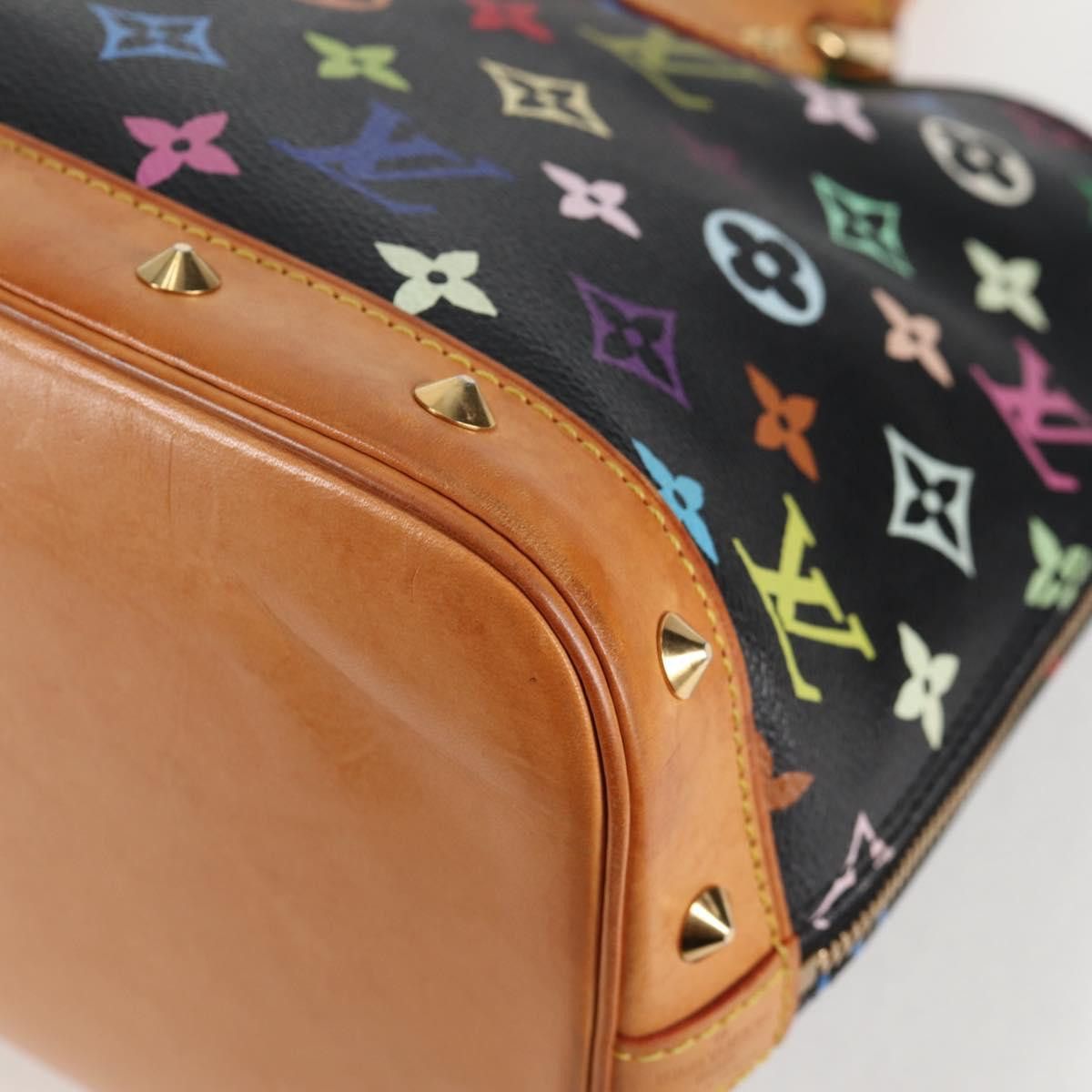 Louis Vuitton LOUIS VUITTON Monogram Multicolor Alma Hand Bag Black M92646 Size ONE SIZE - 16 Thumbnail