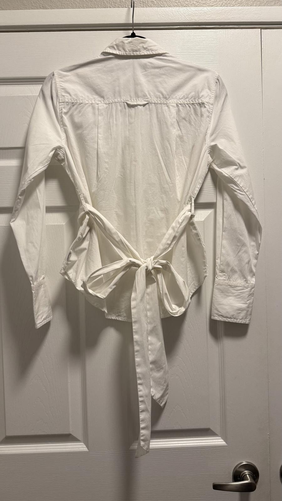 Scotch & Soda Scotch & Soda White Button-Up Shirt with Belt Tie – Size S Size S / US 4 / IT 40 - 4 Thumbnail