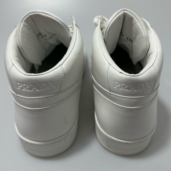 Prada Prada Downtown Mid-Top Sneakers White Men’s UK 10.5/US 11.5 Size US 11.5 / EU 44-45 - 3 Thumbnail