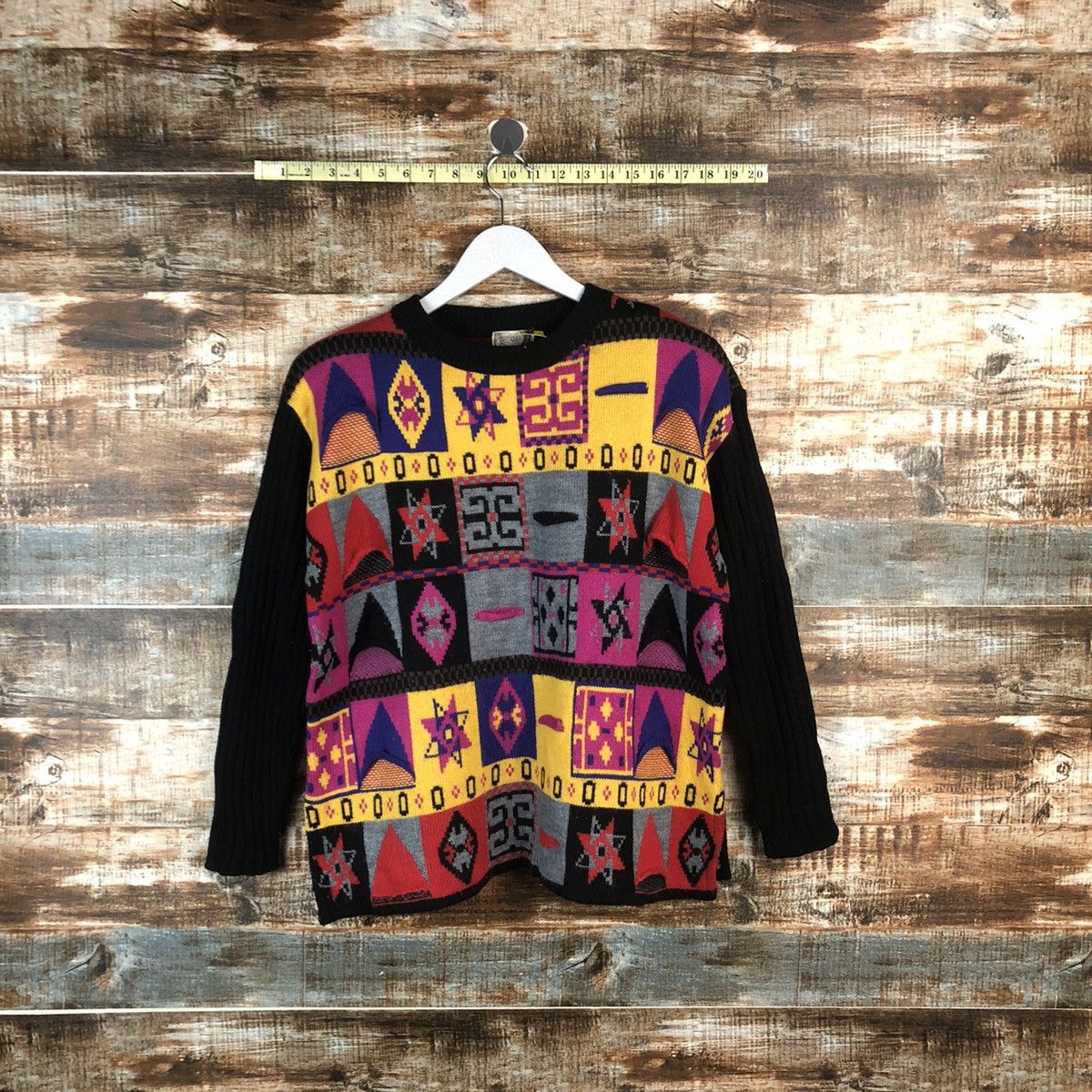 Vintage Mimo Salip Red vintage art Knitwear #A2001 Size M / US 6-8 / IT 42-44 - 1 Thumbnail