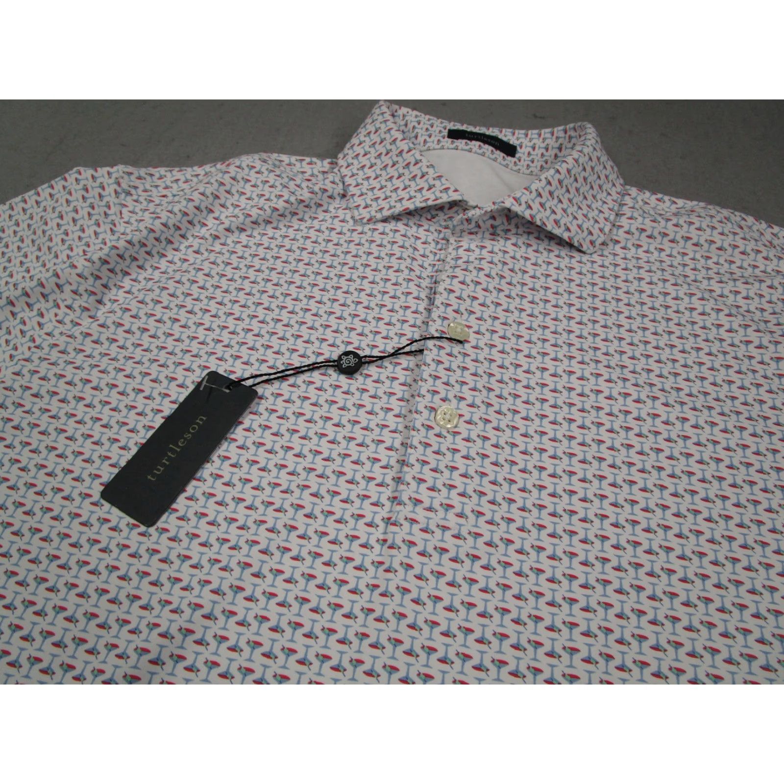Vintage Turtleson Polo Shirt Mens M White Luxe Blue Olson Performance Mesa Verde Golf Polo Shirt Short Sleeve Men"} Size US M / EU 48-50 / 2 - 2 Thumbnail