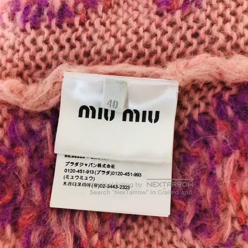 Miu Miu Miu Miu 40 Mohair leopard cardigan Size L / US 10 / IT 46 - 4 Thumbnail