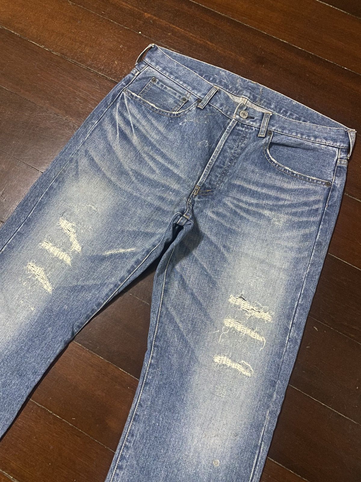 Takeo Kikuchi Rare Vintage design Takeo Kikuchi jeans distressed boro Size US 34 / EU 50 - 6 Thumbnail