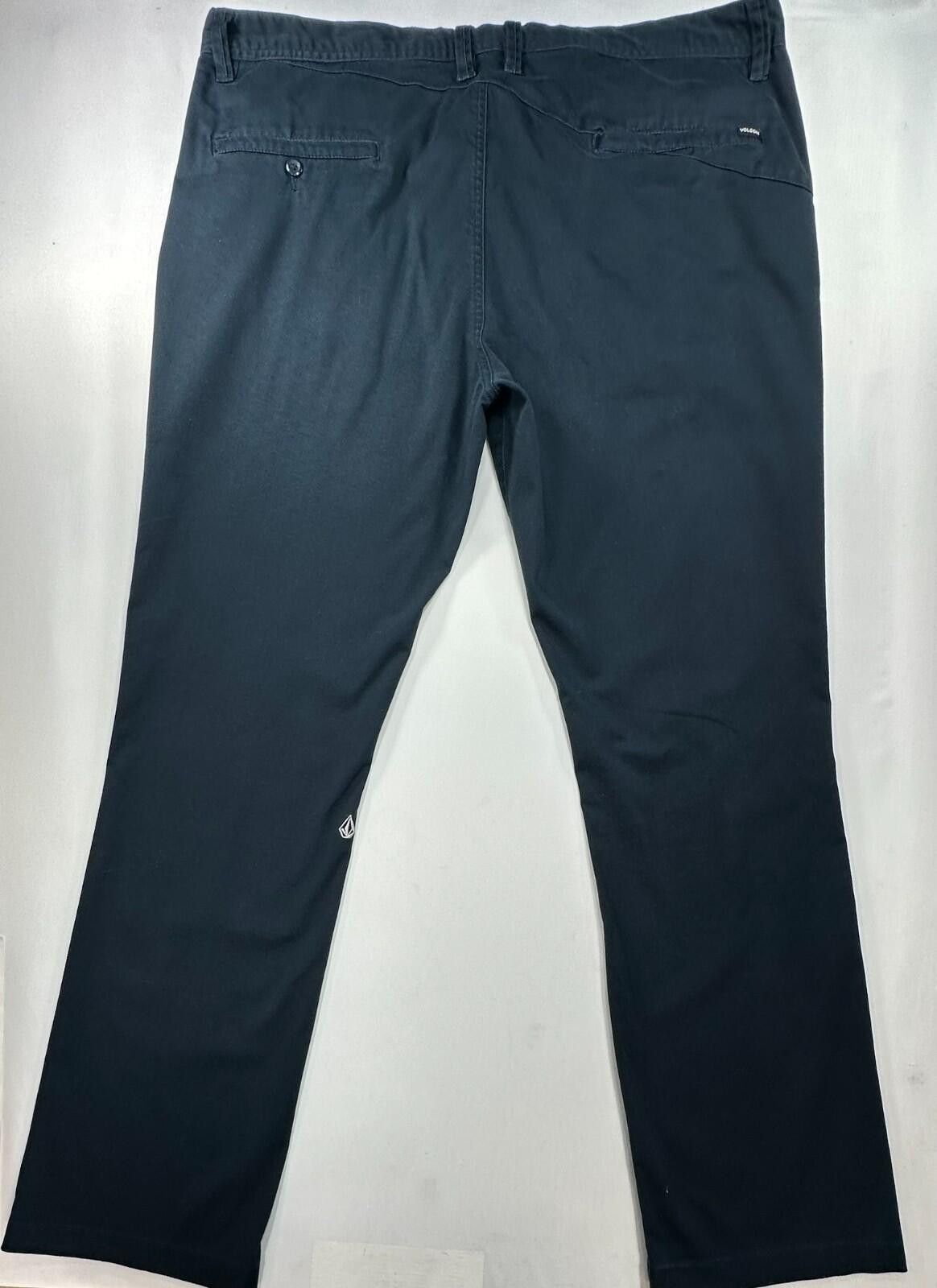 Volcom Volcom Flat Embroidered Cotton/Poly Chinos Blue Mens 42/34 Size US 42 / EU 58 - 2 Thumbnail