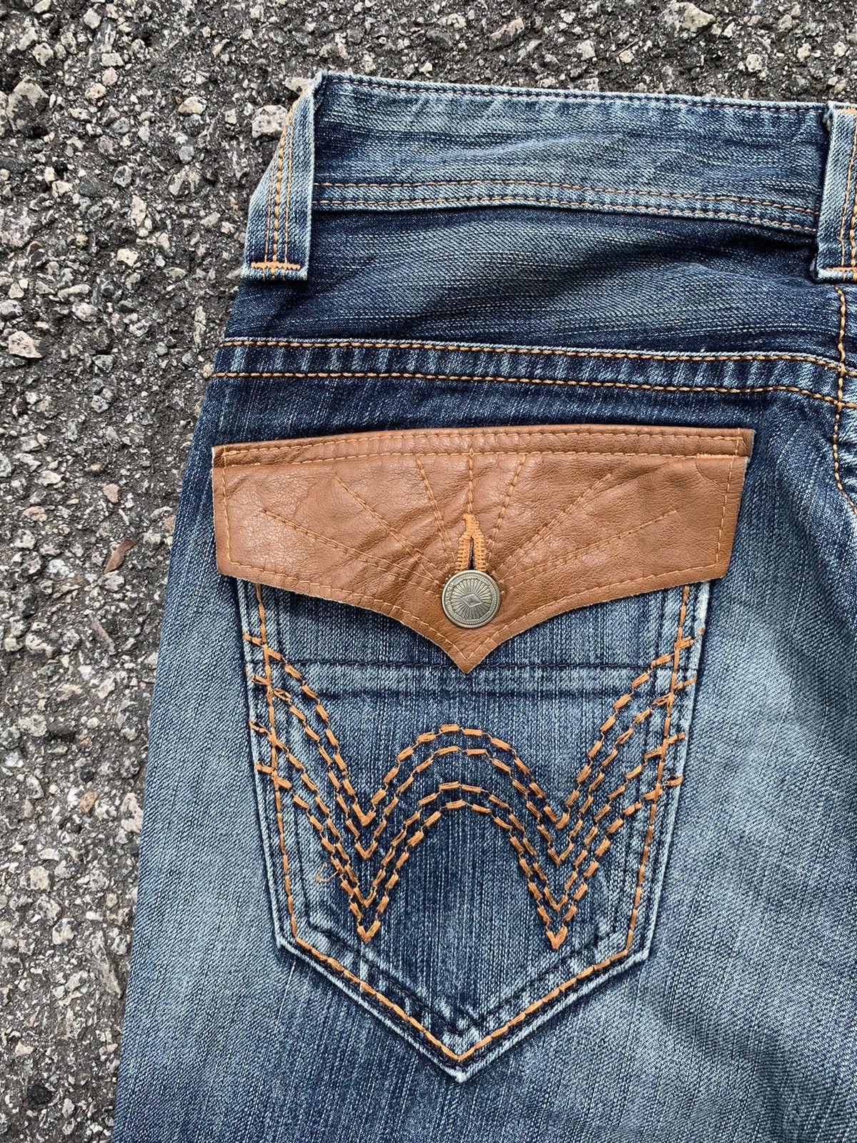 Kapital FLARE EDWIN XV MUDMAX FADED & RUSTY DISTRESSED DENIM Size US 32 / EU 48 - 9 Thumbnail