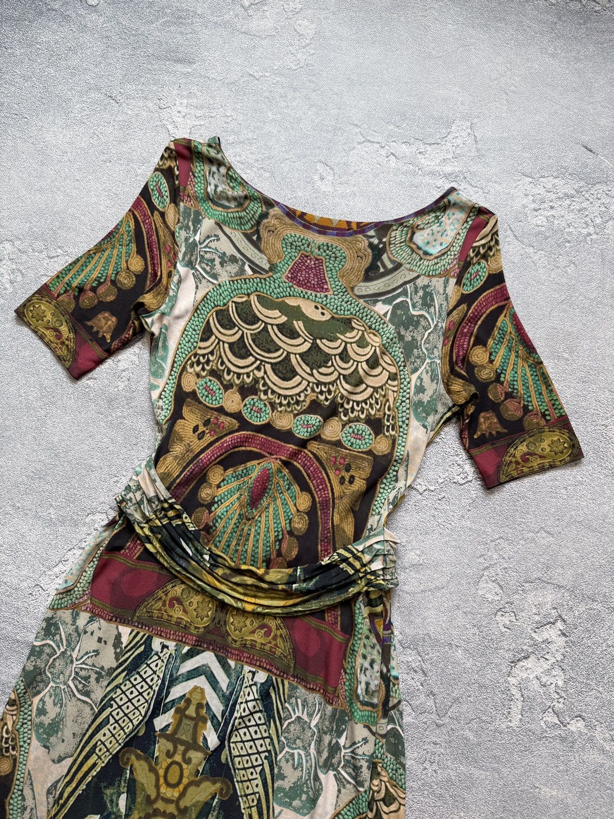 Etro Rare Etro Vintage Monogram Print Silk Dress Black Sz 44 Size M / US 6-8 / IT 42-44 - 8 Thumbnail