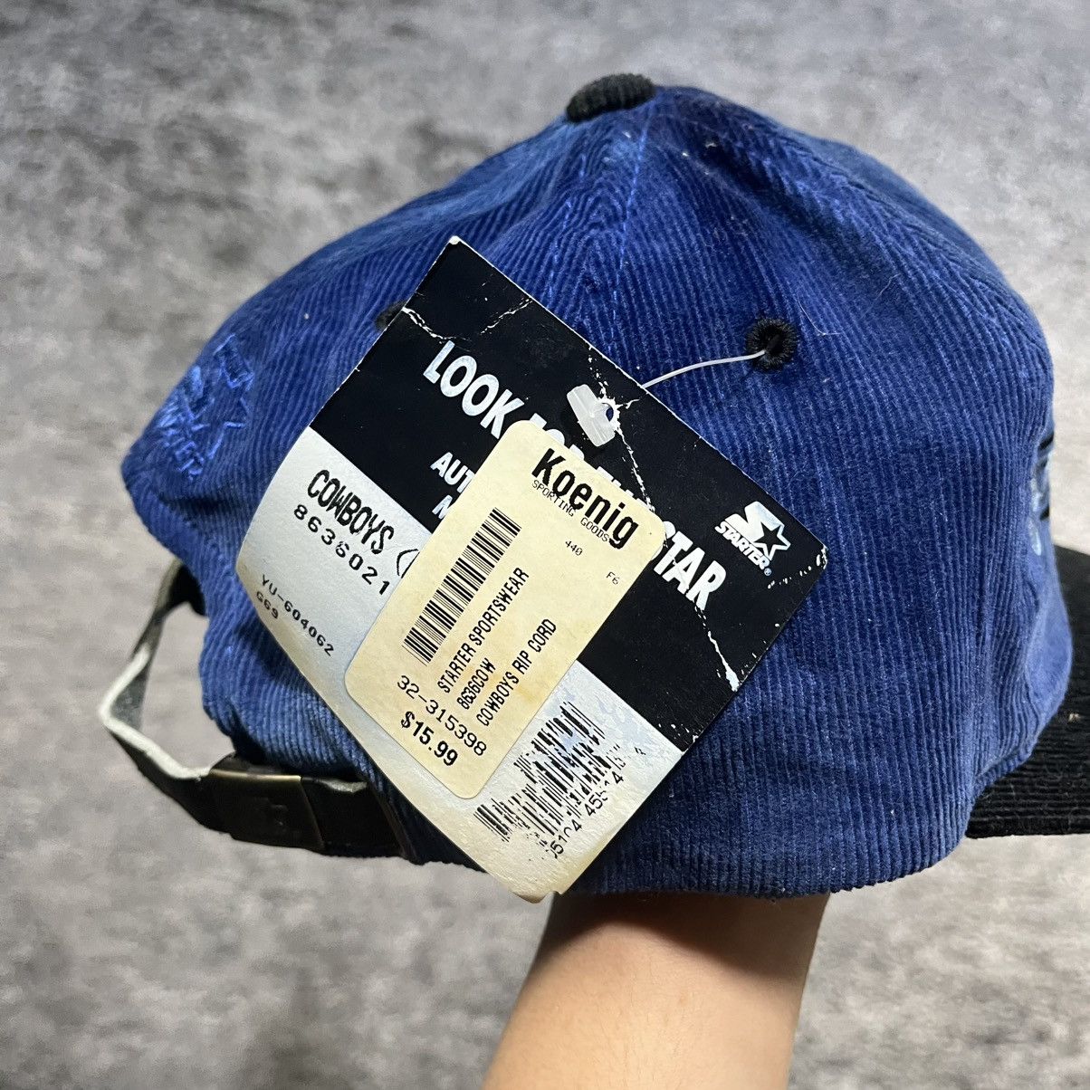 Starter Vintage 90s Dallas Cowboys Corduroy Starter NFL Snapback Hat Size ONE SIZE - 4 Thumbnail