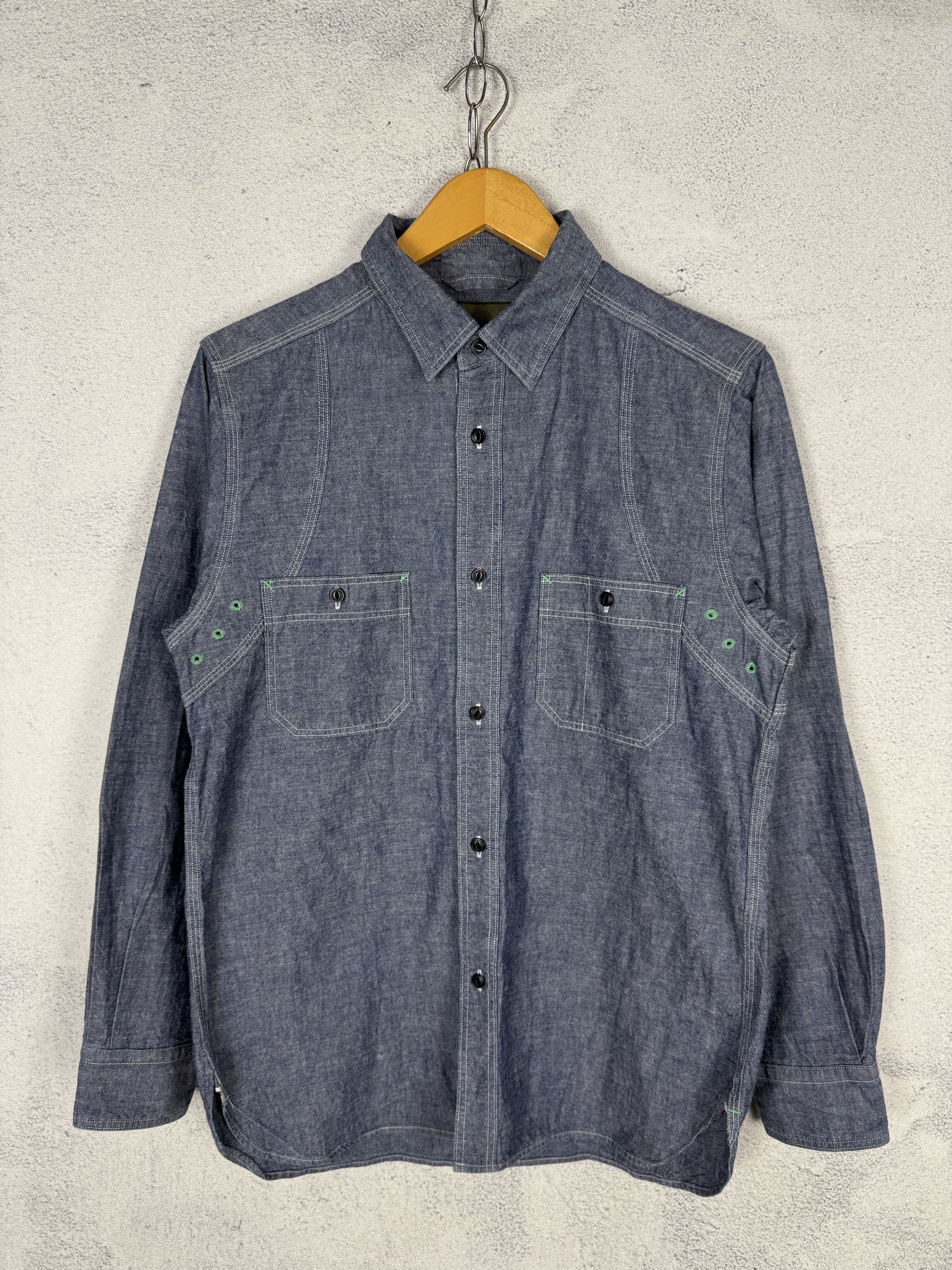 Nigel Cabourn Nigel Cabourn Chambray Work Shirt Size US S / EU 44-46 / 1 - 3 Thumbnail