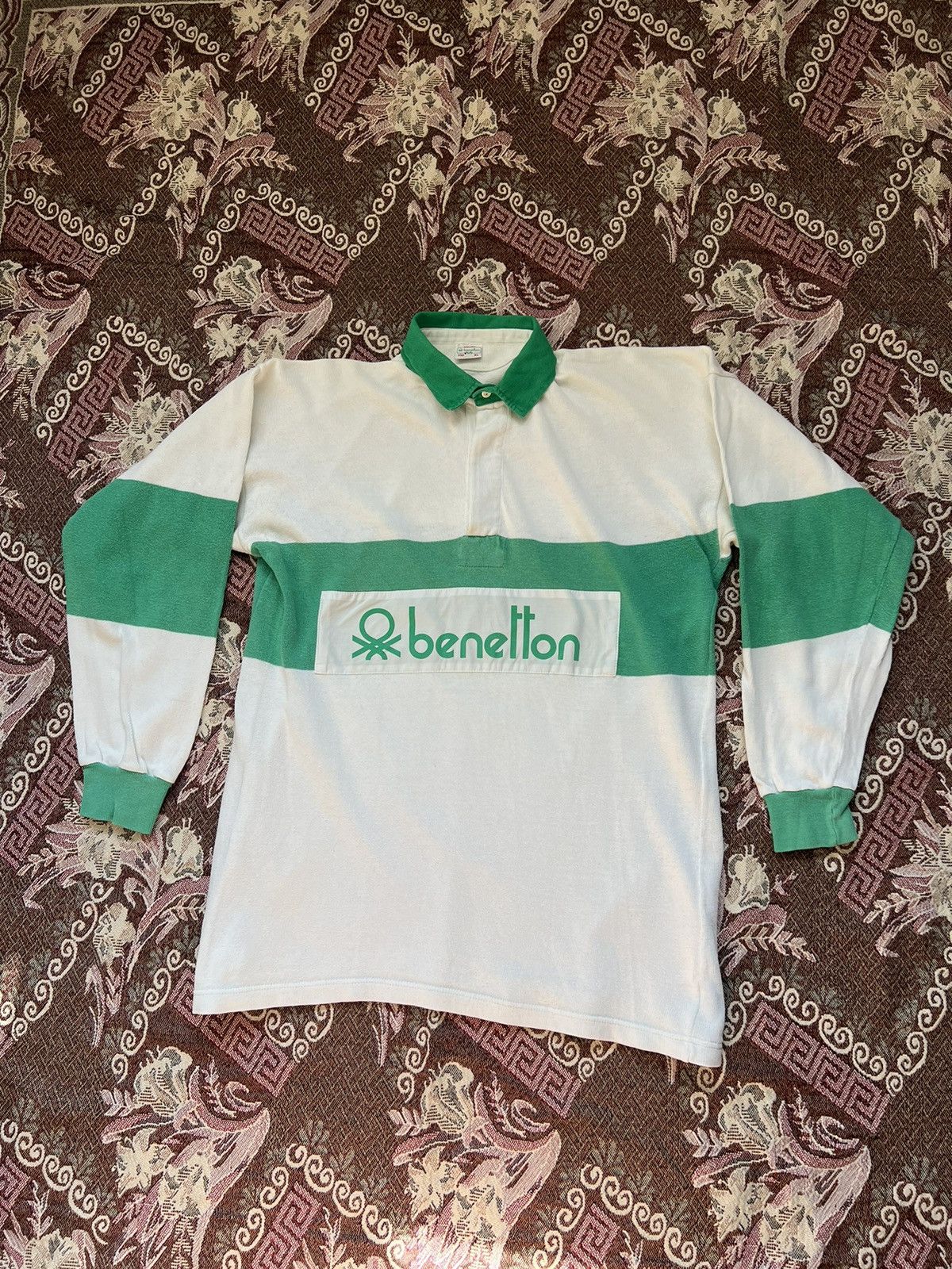 80s United Colors of Benetton Rugby Long Sleeve Shirt