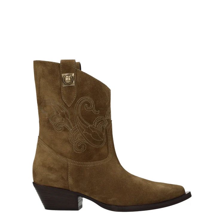 Etro ob1o1e1024 Suede Ankle Boots in Brown Size US 8 / IT 38 - 1 Thumbnail