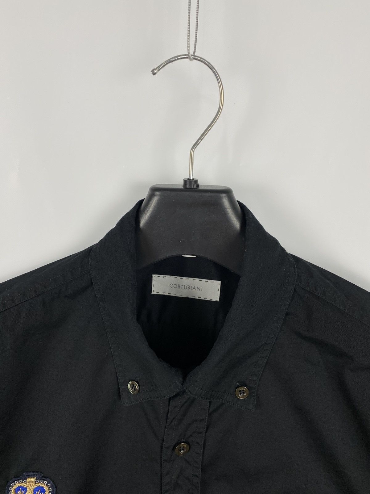 Cortigiani Cortigiani Luxury Shirt Button Up Badges Cotton size 48 Size US M / EU 48-50 / 2 - 2 Thumbnail