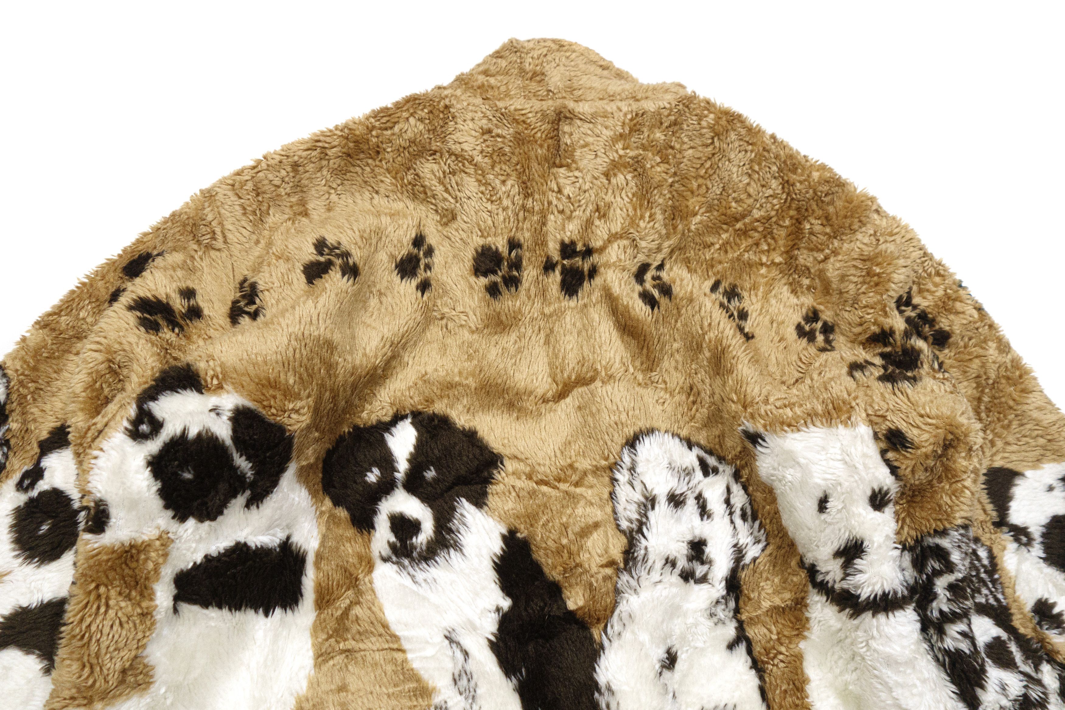 Vintage 90S Puppies All Over Y2K Fleece Sherpa Size US L / EU 52-54 / 3 - 4 Thumbnail