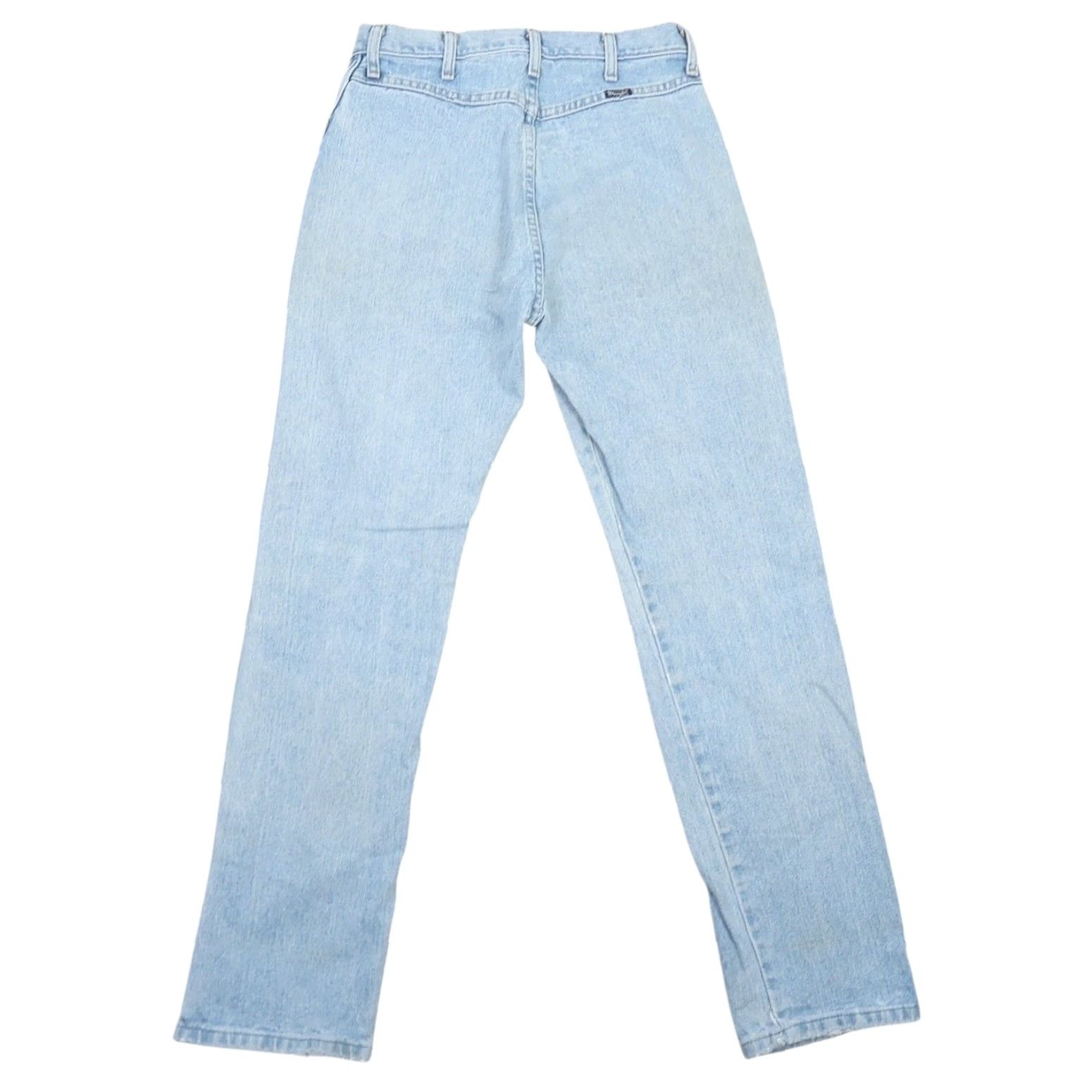 Wrangler VINTAGE Wrangler Light Wash Blue Western High Rise Straight Leg Jeans 80s 90s Womens 28 in Waist 30 in Inseam 9 100% Cotton Denim Np back pockets Size 30" / US 8 / IT 44 - 3 Thumbnail