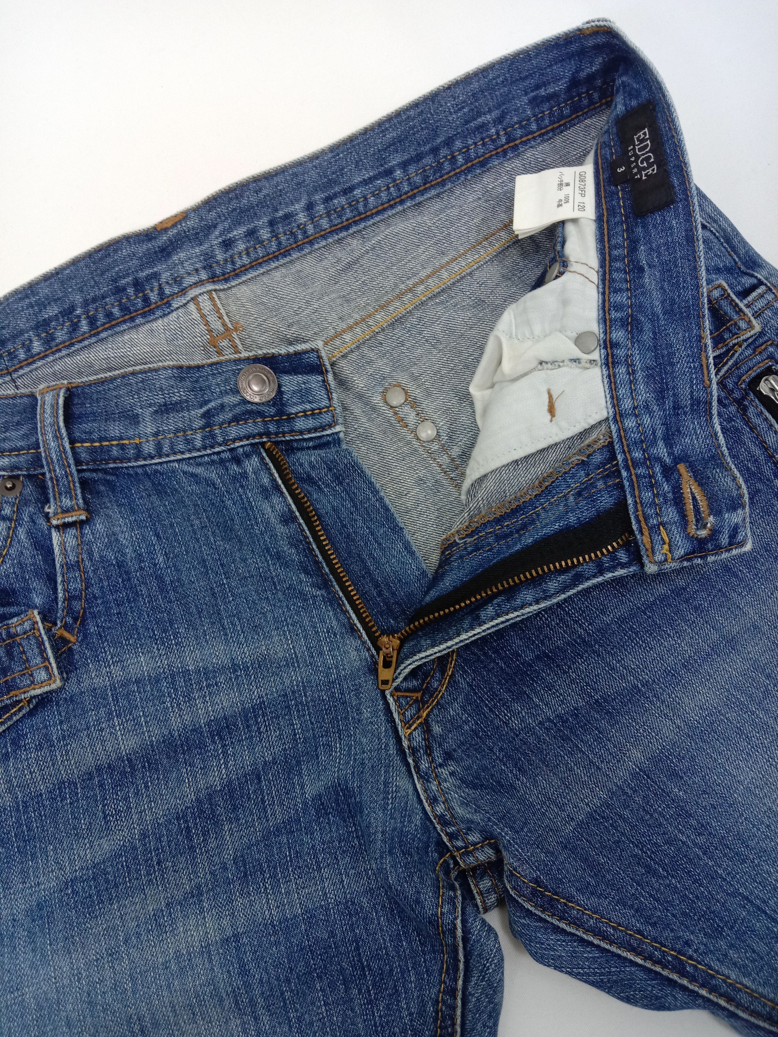 Japanese Brand Vintage Edge Rupert Multi Pocket Blue Wash Jeans Size US 33 - 9 Thumbnail