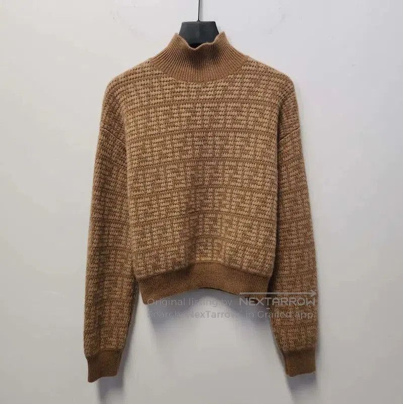 Fendi Brown Wool Women's Sweater .