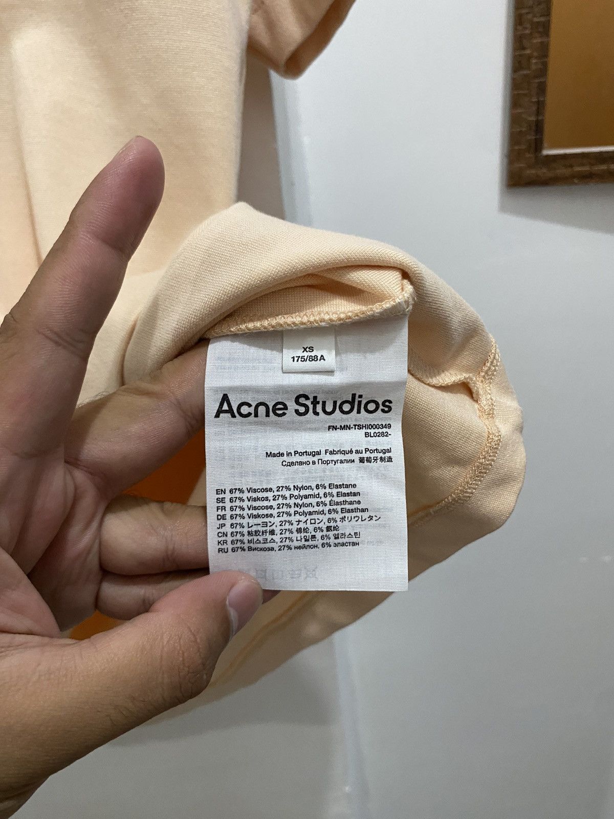 Acne Studios ACNE STUDIOS EXTORR REVERSE LOGO RIB TEE Size US XS / EU 42 / 0 - 4 Thumbnail