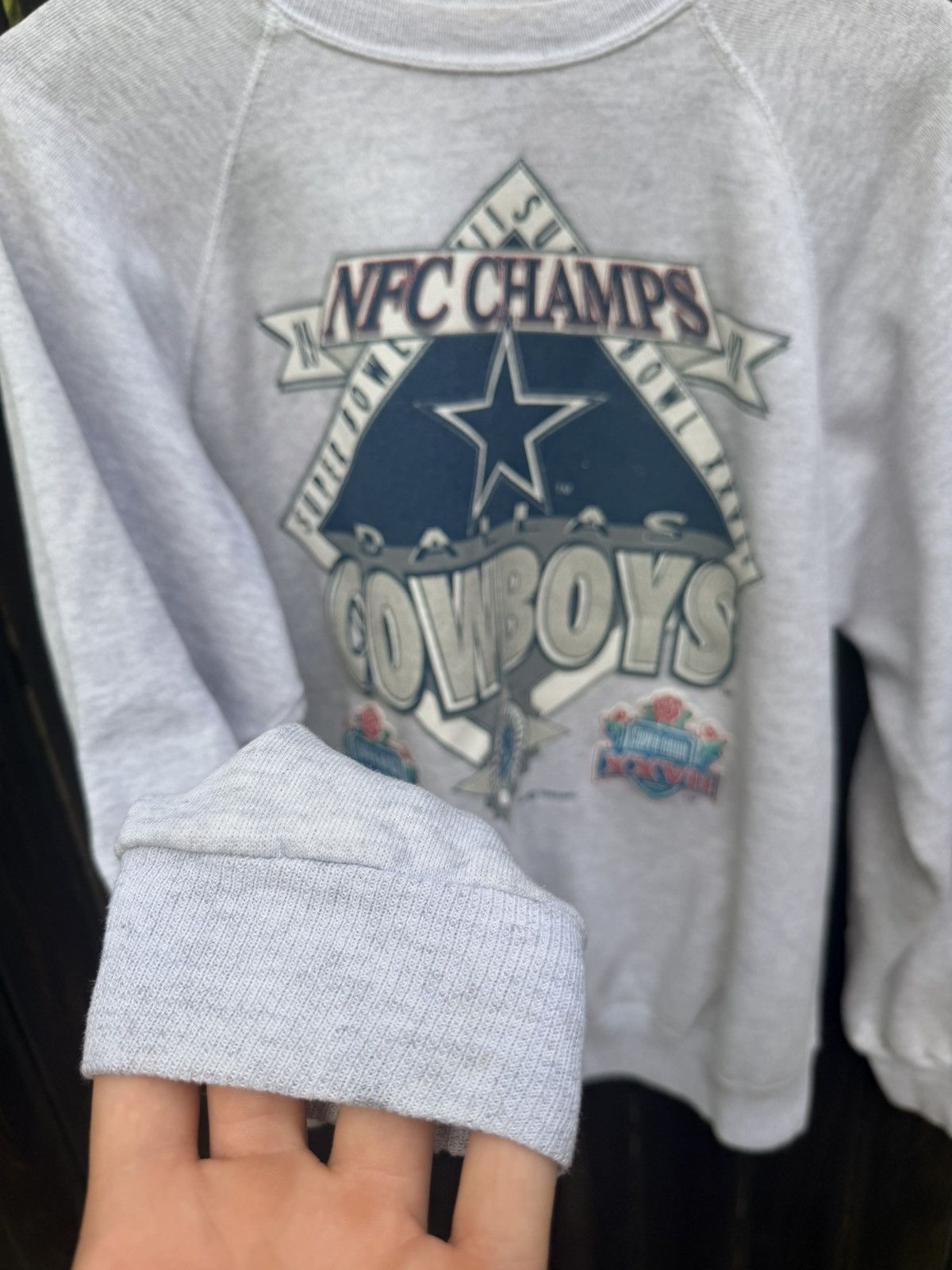 Rap Tees VTG 1992 Dallas Cowboys NFC Champs Crewneck Size XL Size US XL / EU 56 / 4 - 4 Thumbnail